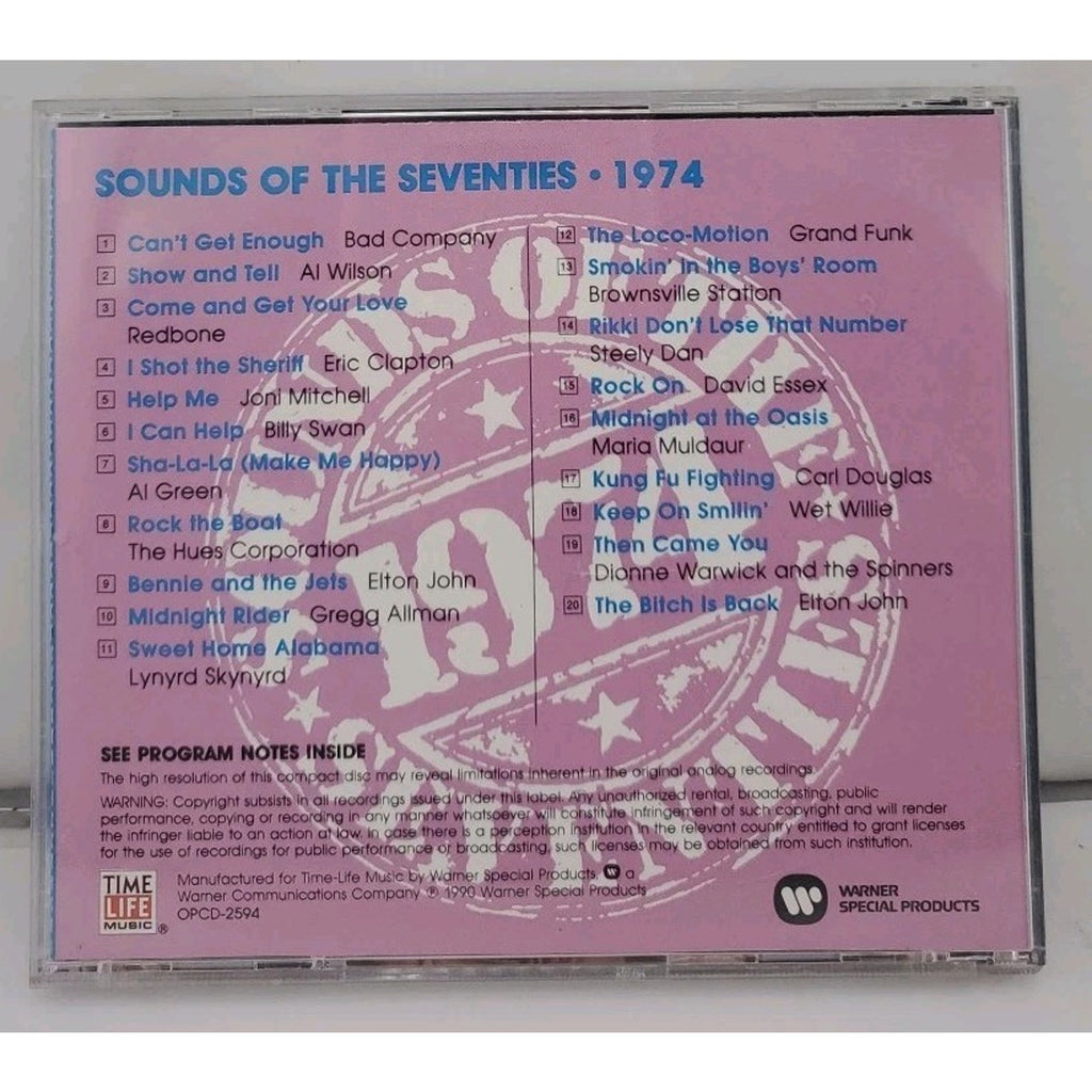 Sounds Of The Seventies 1974 - Time Life Music - CD