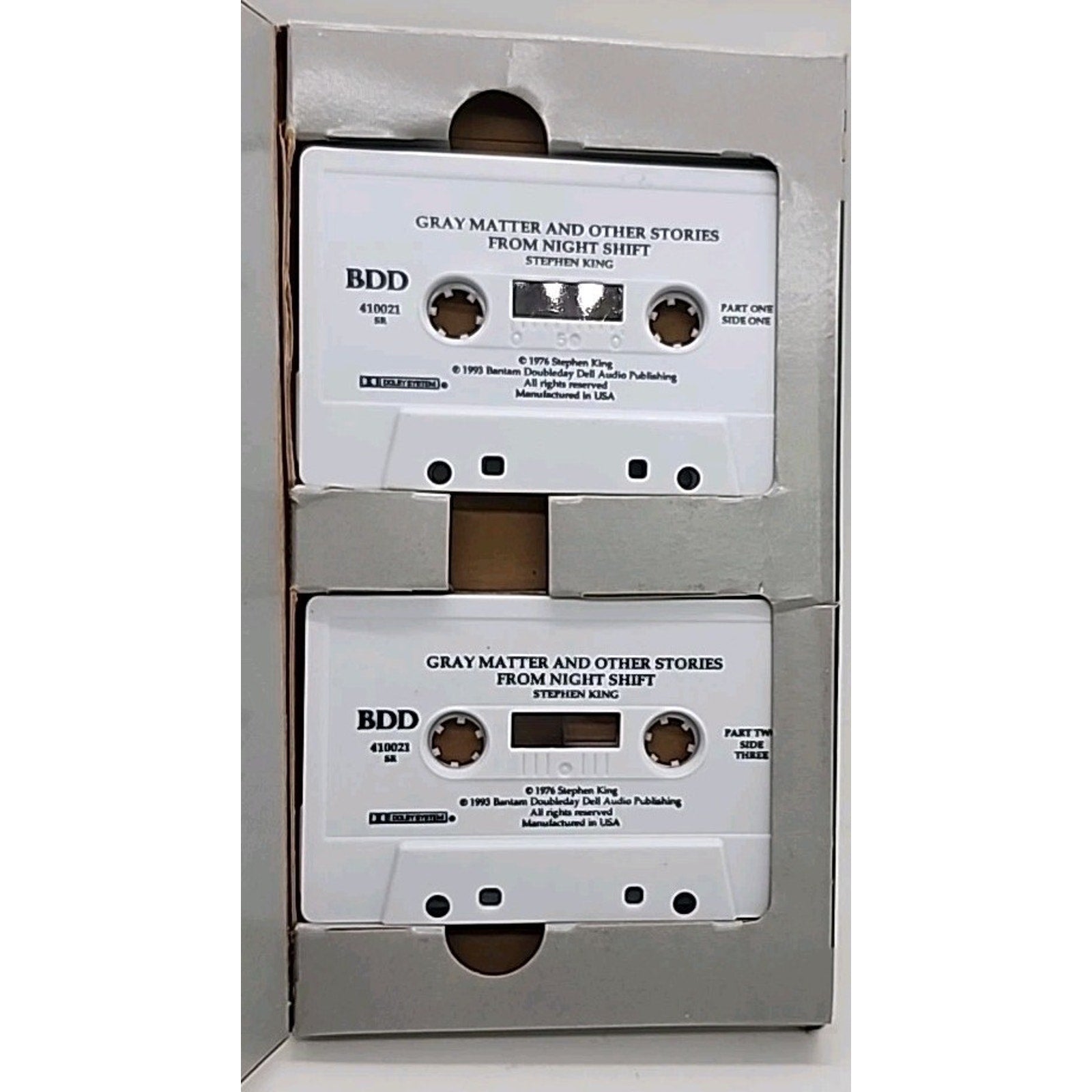Stephen King Gray Matter & Other Stories From Night Shift Double Cassette Audio
