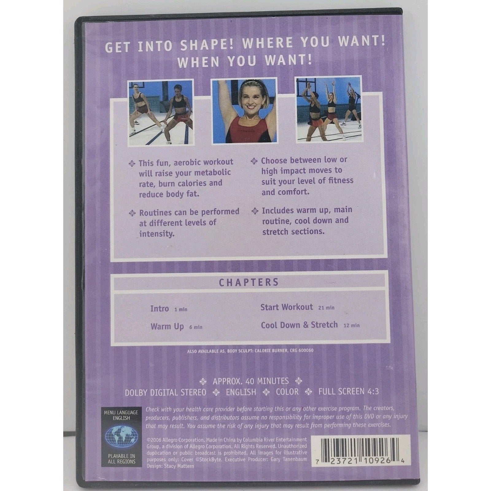 Body and Soul Fitness - Fat Burner (DVD, 2006)