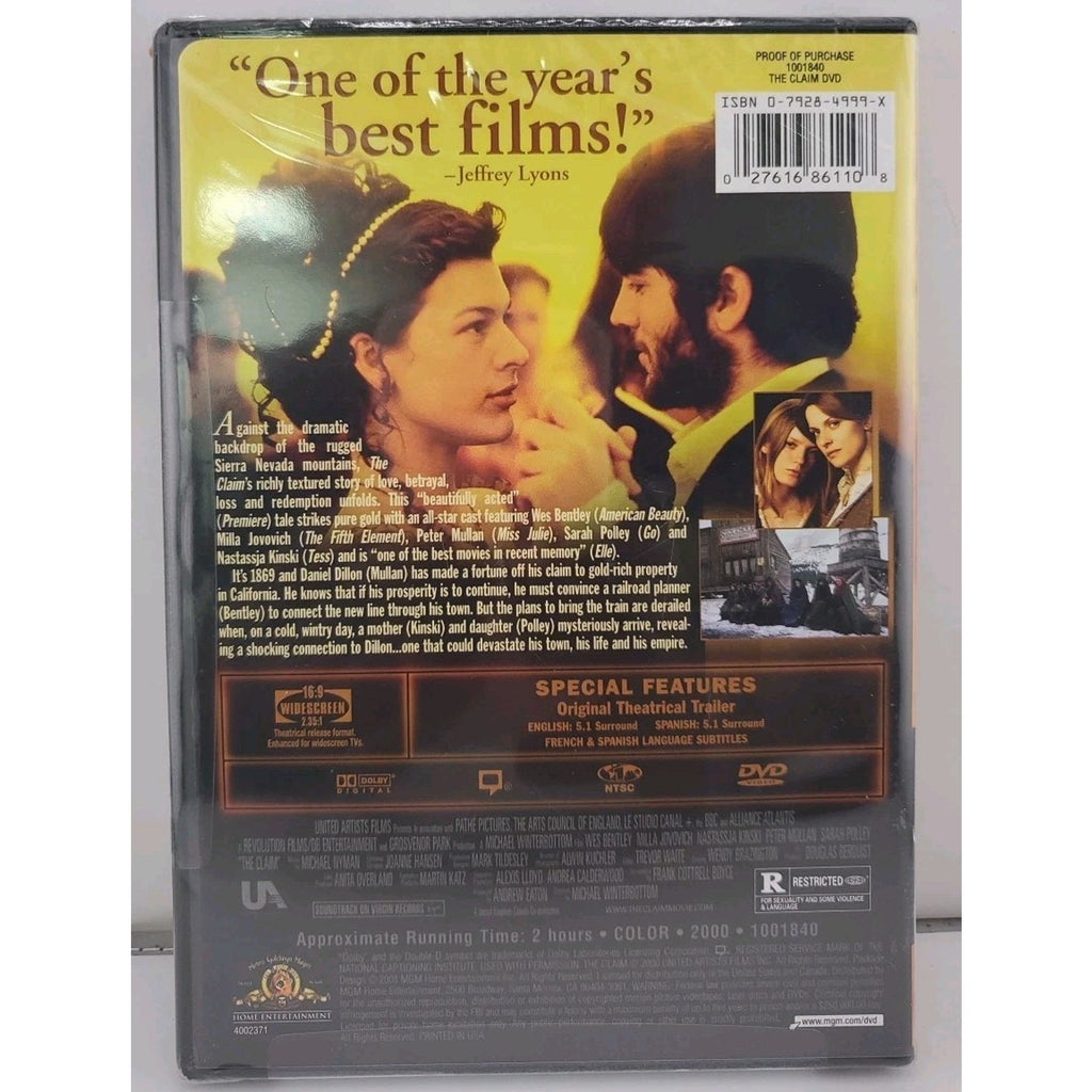 The Claim (DVD, 2001) *Brand New*