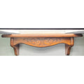Vtg 970's-1980's Wooden Shelf with beautiful Floral Carved Detailed Sturdy