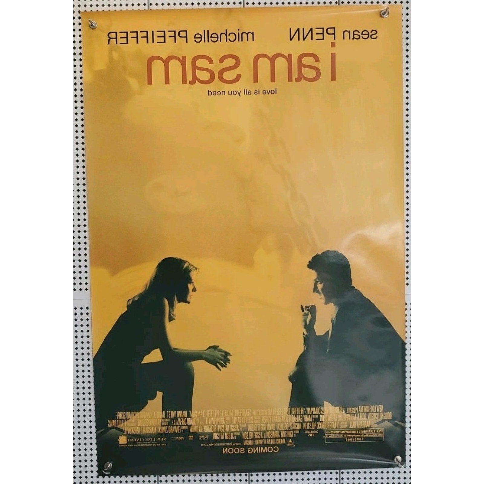 Rolled I Am Sam 2001 Movie Poster 27x40 Sean Penn, Michelle Pfeiffer
