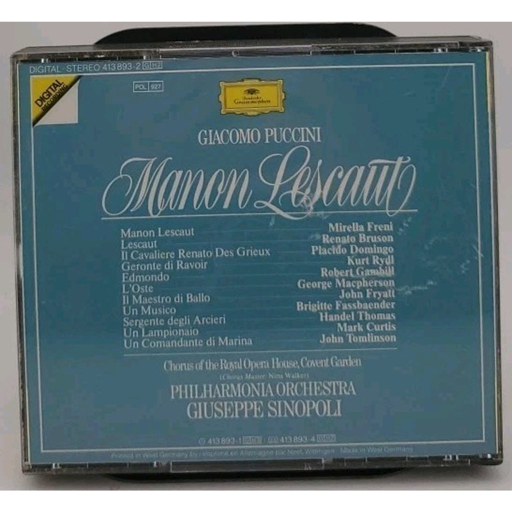 Giacomo Puccini - Manon Lescaut, Giuseppe Sinopoli , 2 Disc Set - CD