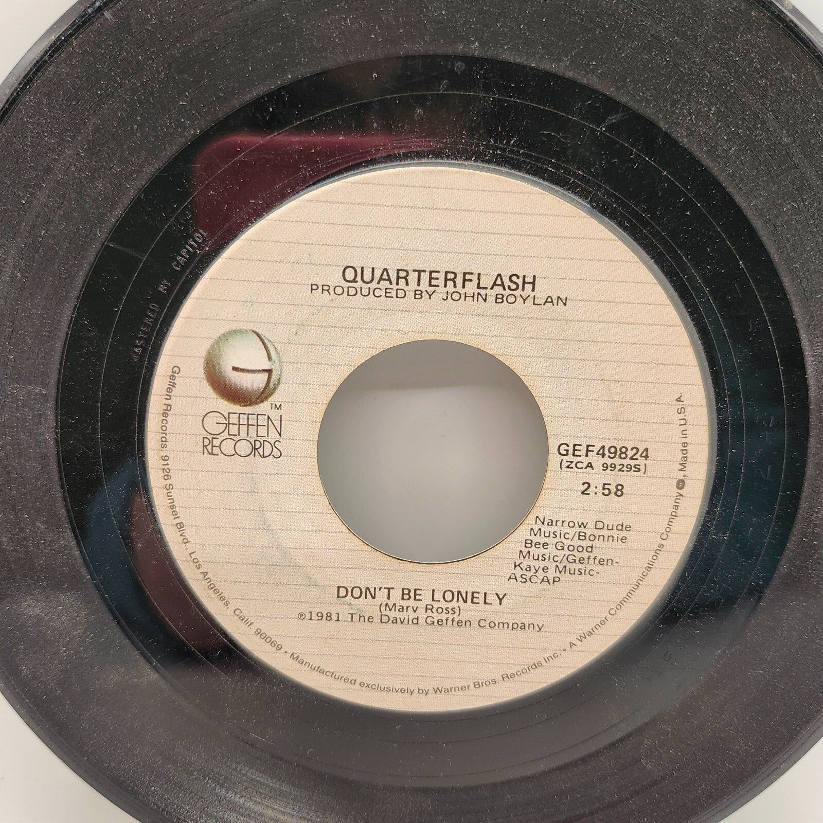 Harden My Heart / Don't Be Lonely By Quarterflash (Record) - GEF49824