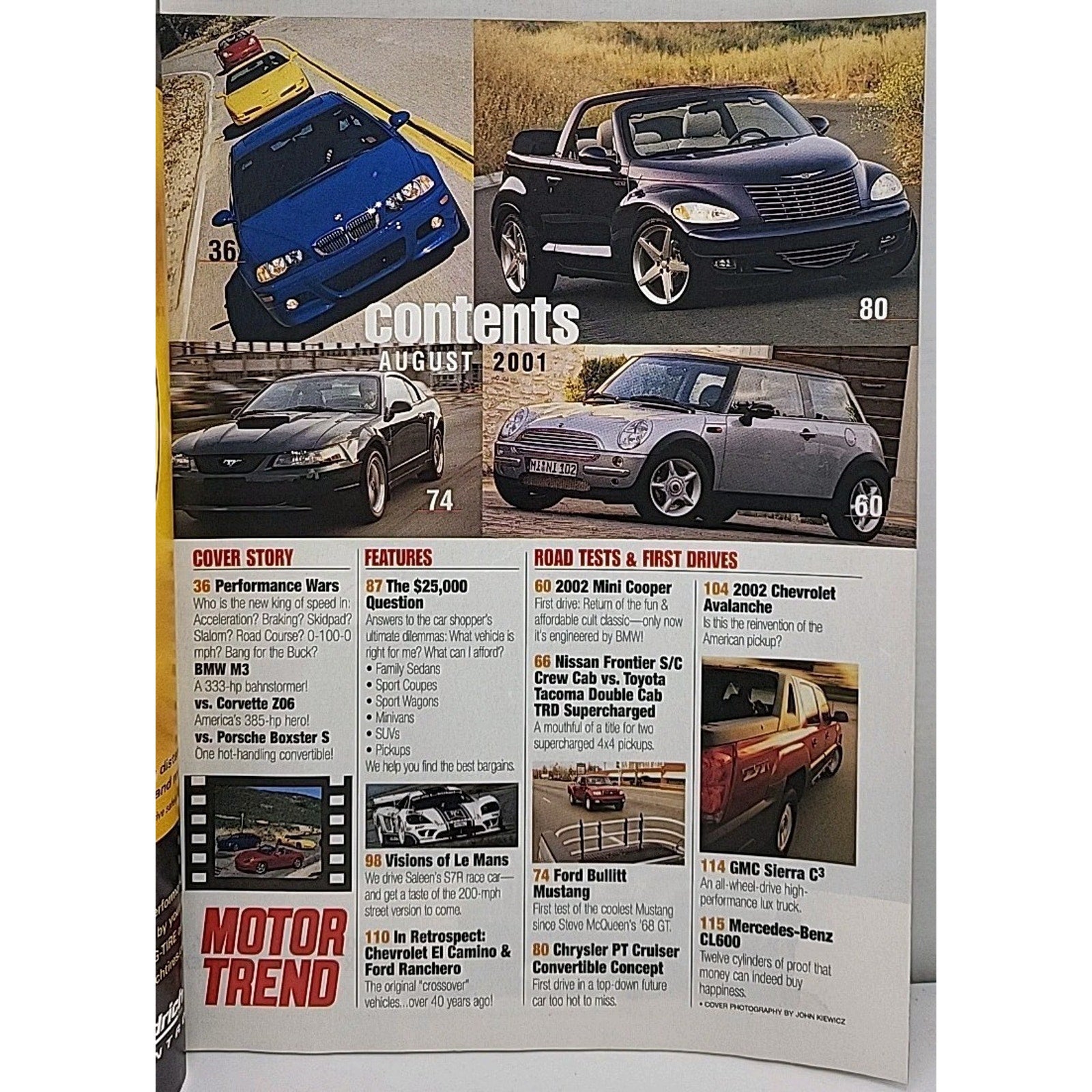 Motor Trend Magazine August 2001