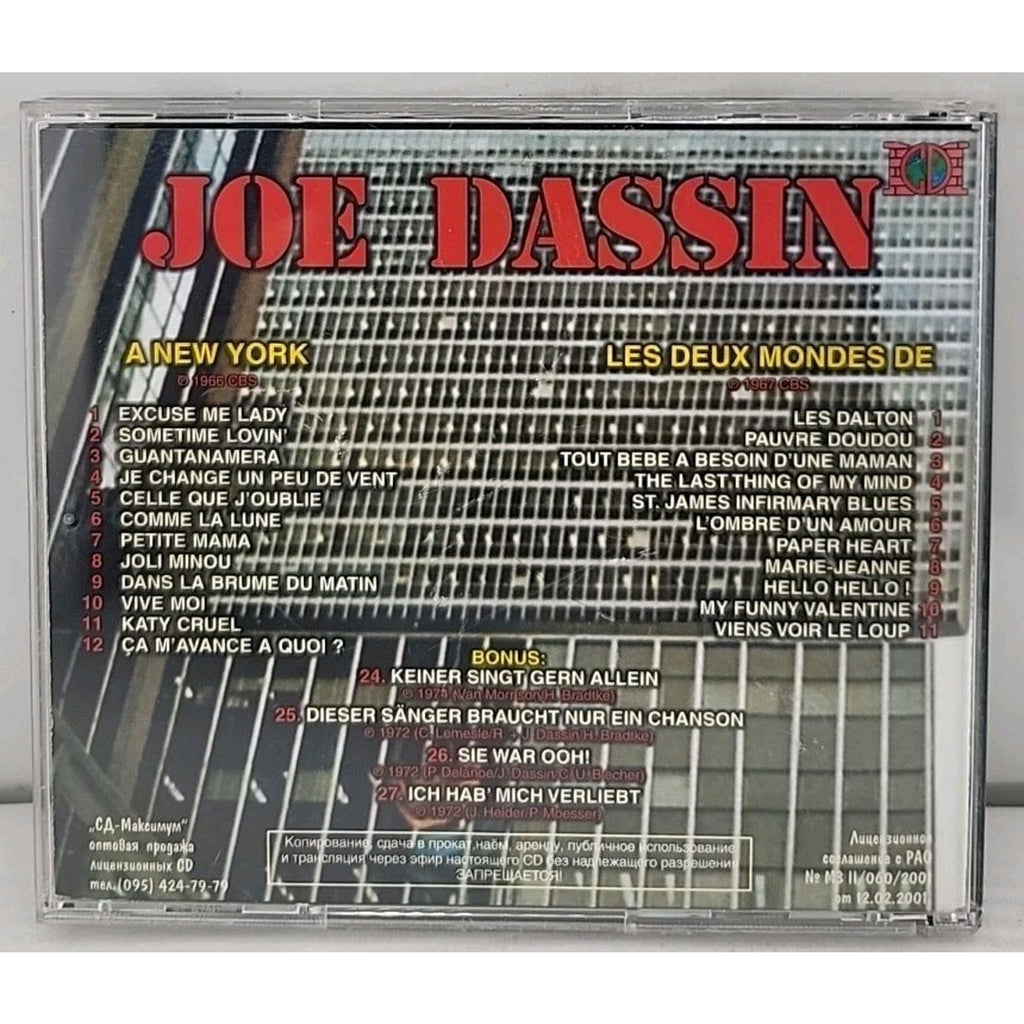 Joe Dassin A New York/Les Deux Mondes De CD