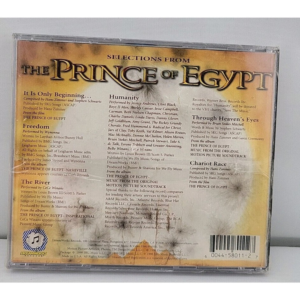 Selections From The Prince of Egypt (CD) *Brand New*