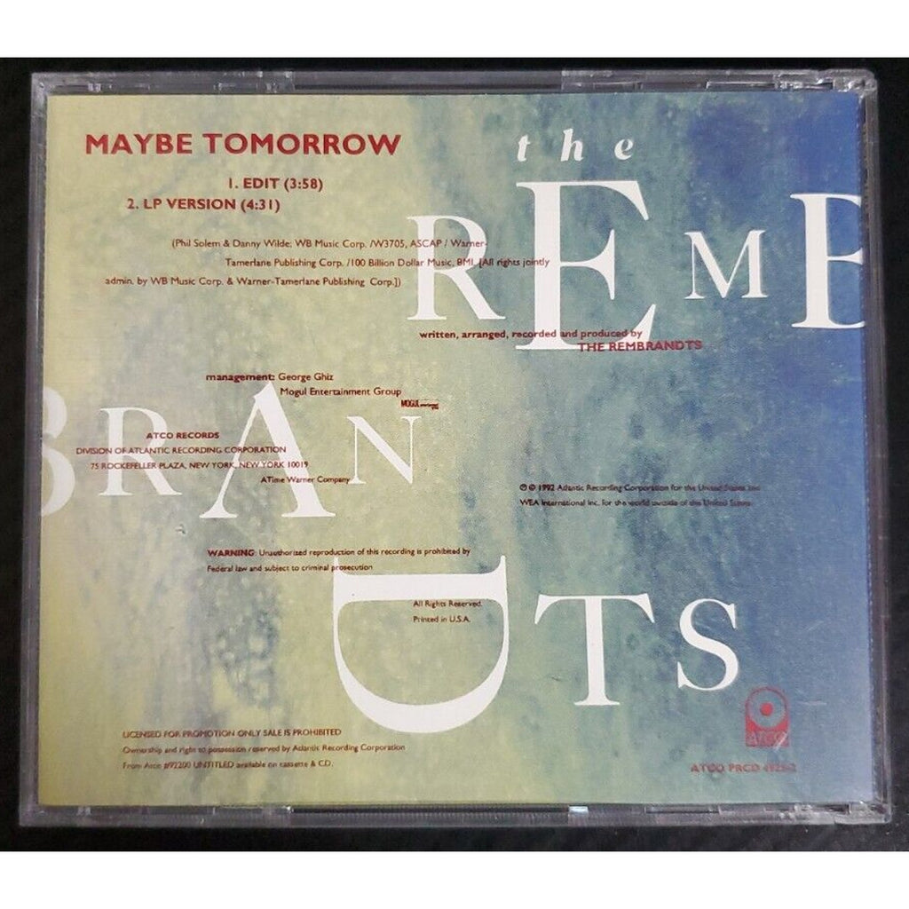 The Rembrandts Maybe Tomorrow (CD)