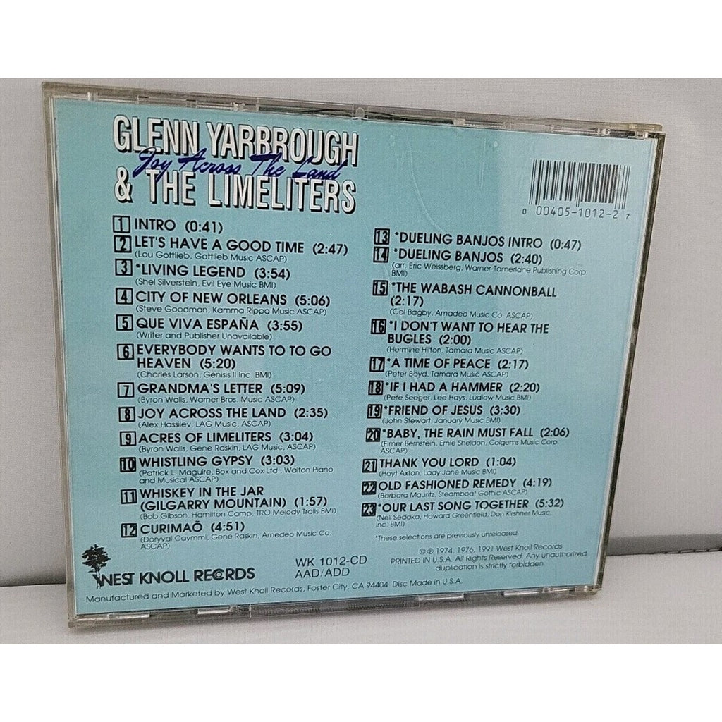 Glenn Yarbrough & the Limeliters Joy Across the Land CD