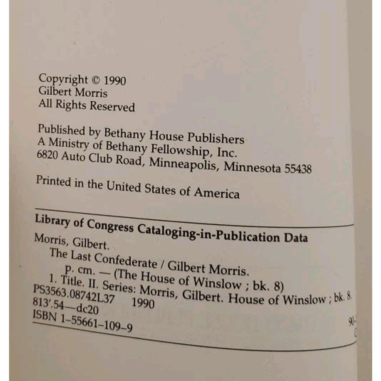 Last Confederate by Gilbert Morris (1990, Trade Paperback)