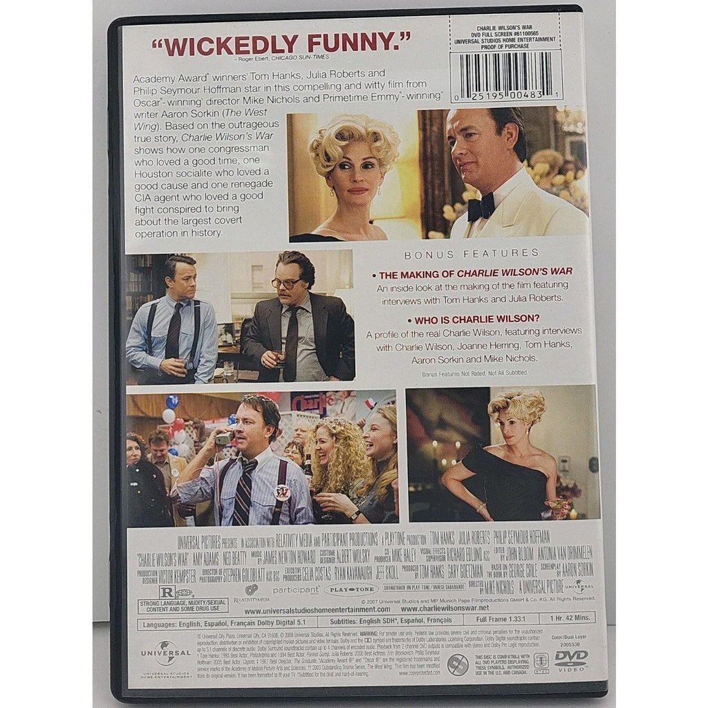 Charlie Wilson's War (DVD, 2007, Fullscreen)