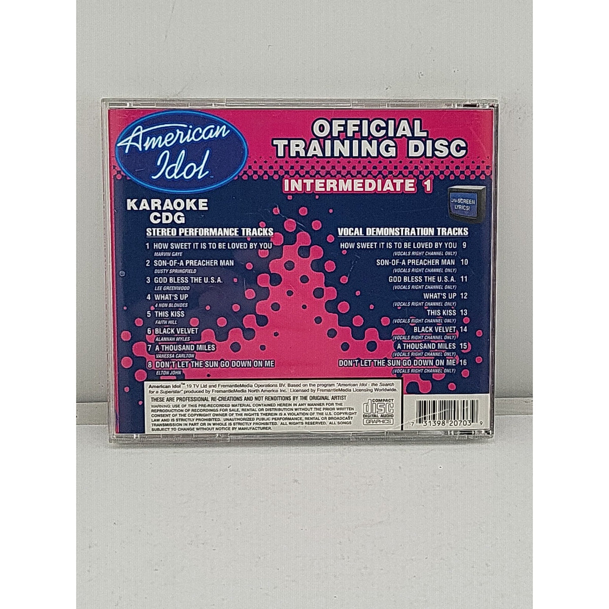 American Idol: Intermediate Karaoke 1 / Var (Tru) by Various (CD+G, 2004)