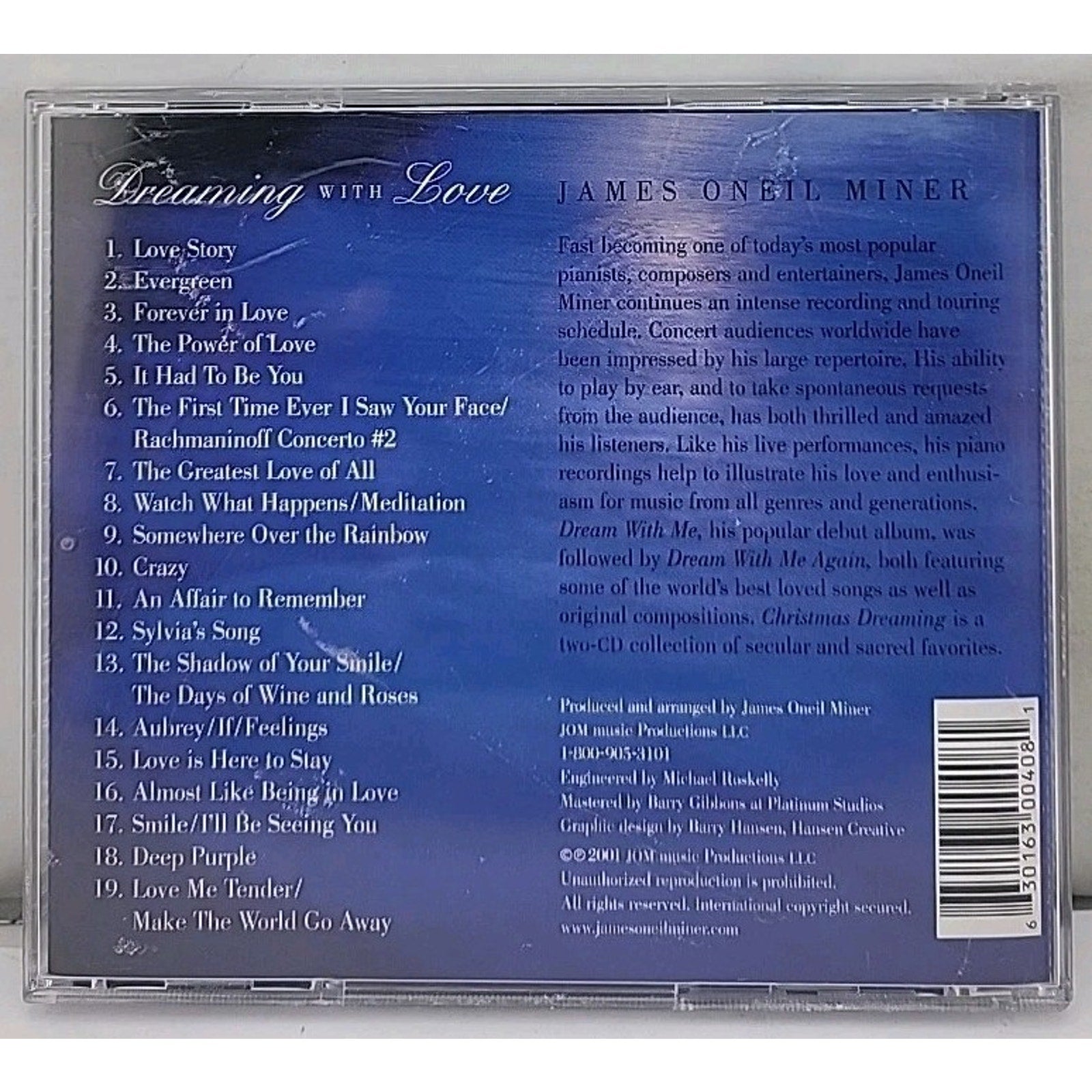 Dreaming with Love - Audio CD By James Oneil Miner