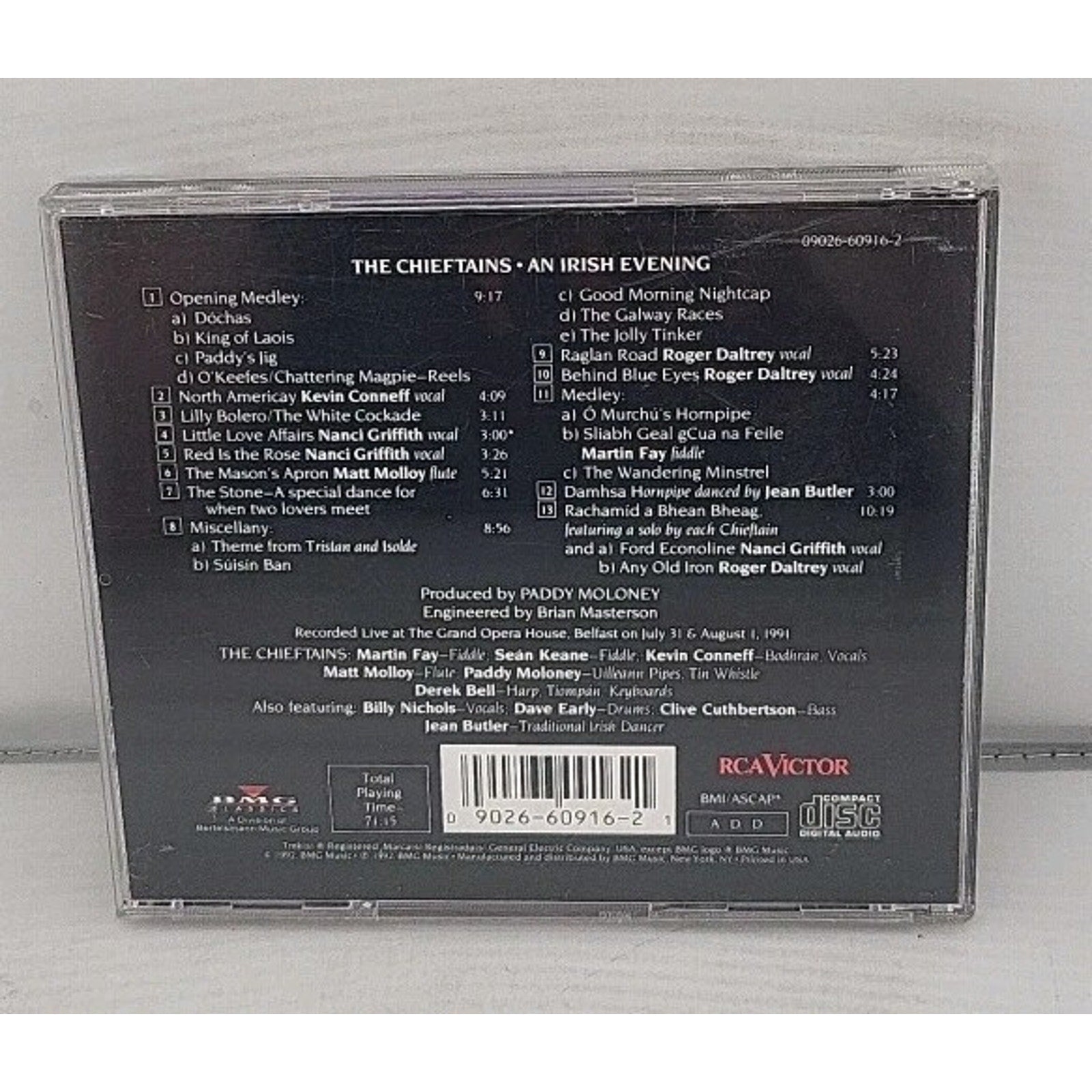 Irish Evening-Live at Grand Op by The Chieftains (CD, 1992)