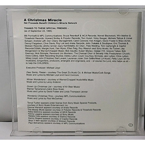 A Christmas Miracle Volume 1 - Music CD 1995 Paul McCartney ~ Various artist