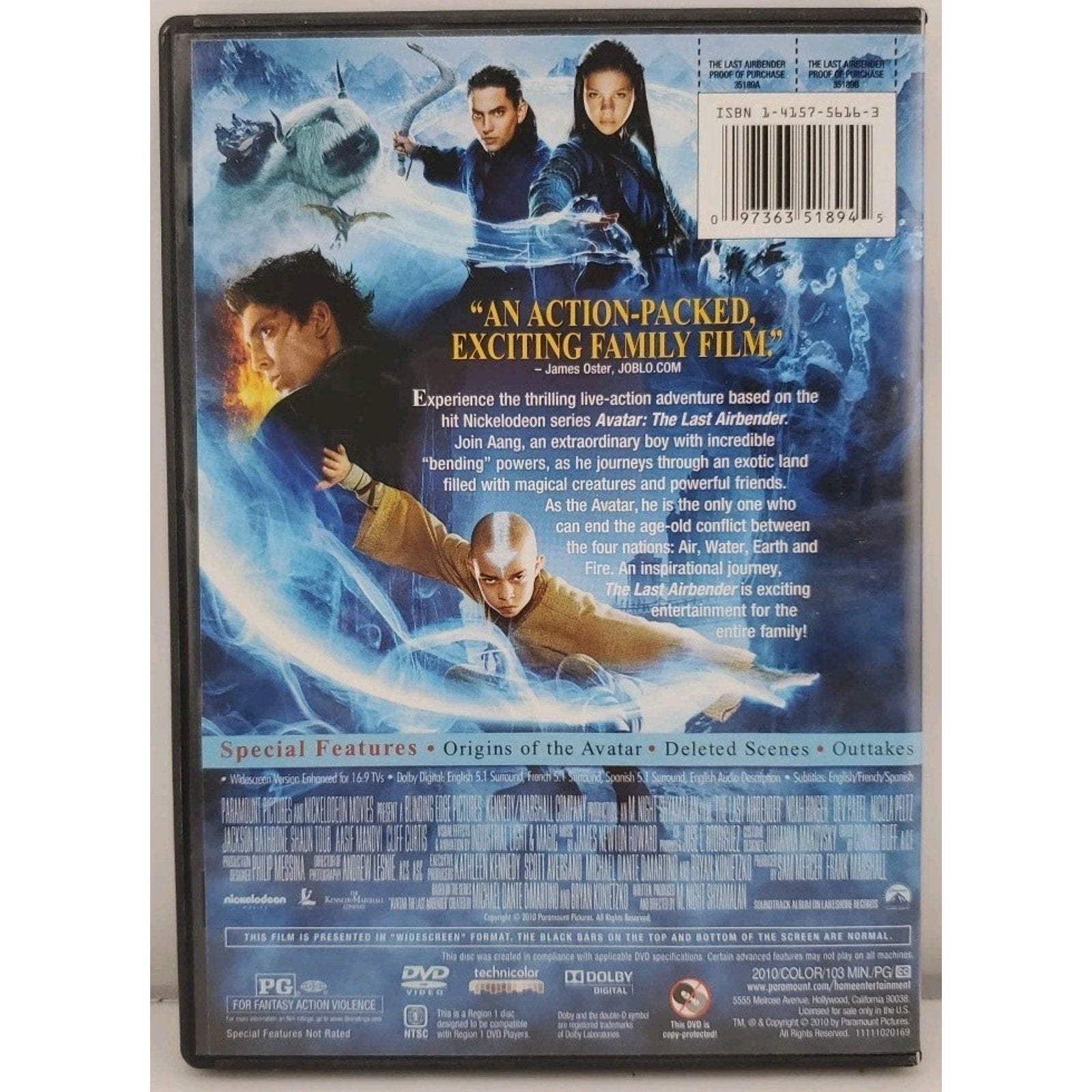 Last Airbender (DVD, 2010)