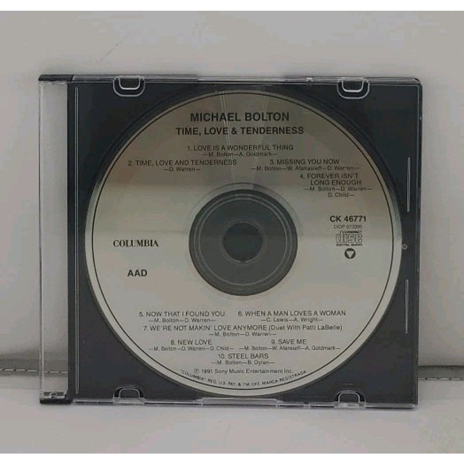Time, Love & Tenderness by Michael Bolton (CD, Apr-1991) *Disc Only*