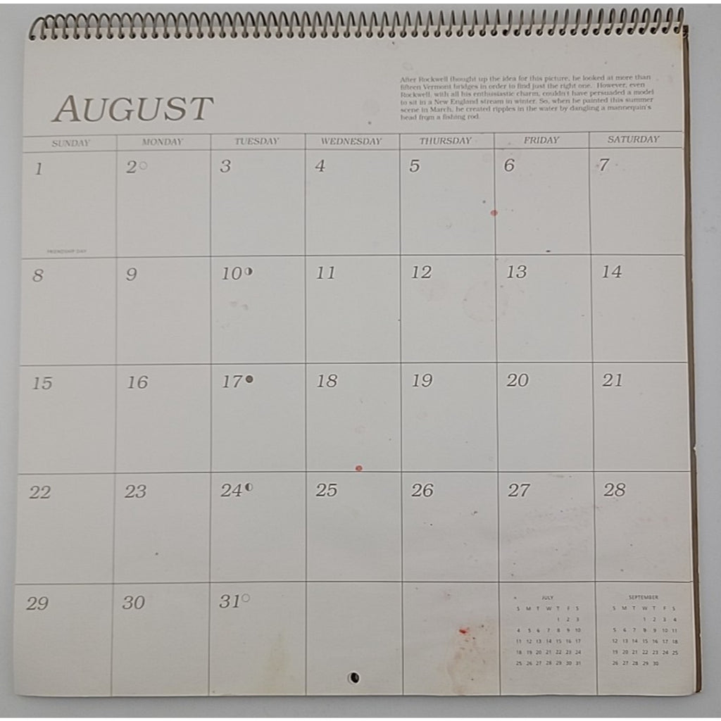 Norman Rockwell 1993 Calendar