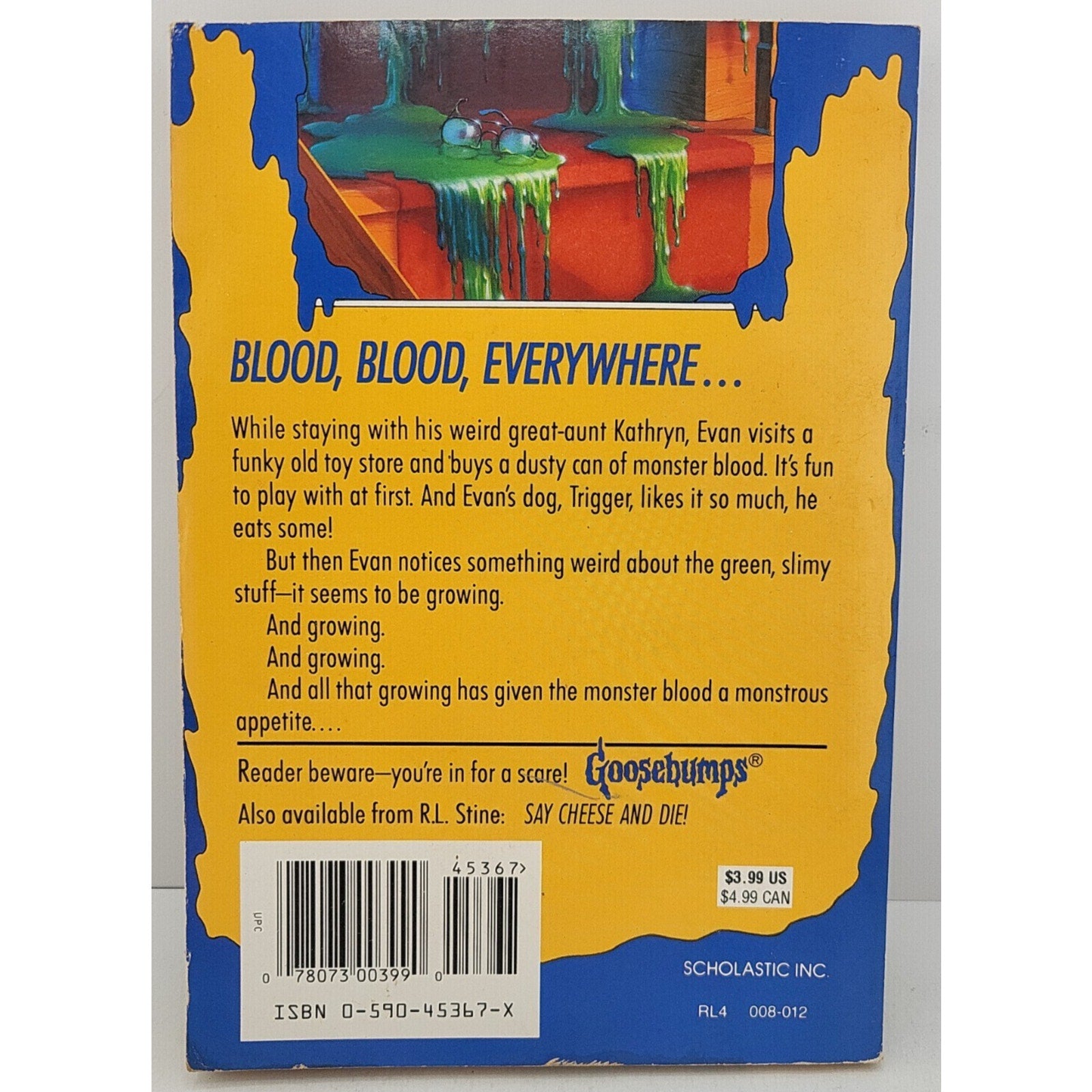 Monster Blood by R. L. Stine (1992, Trade Paperback)