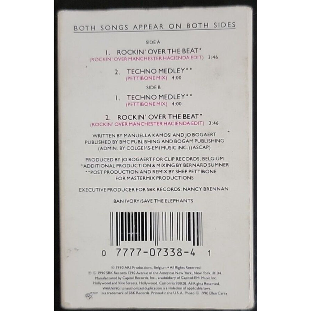 *New Technotronic Rocking Over The Beat(SBK Records,1990) Cassette