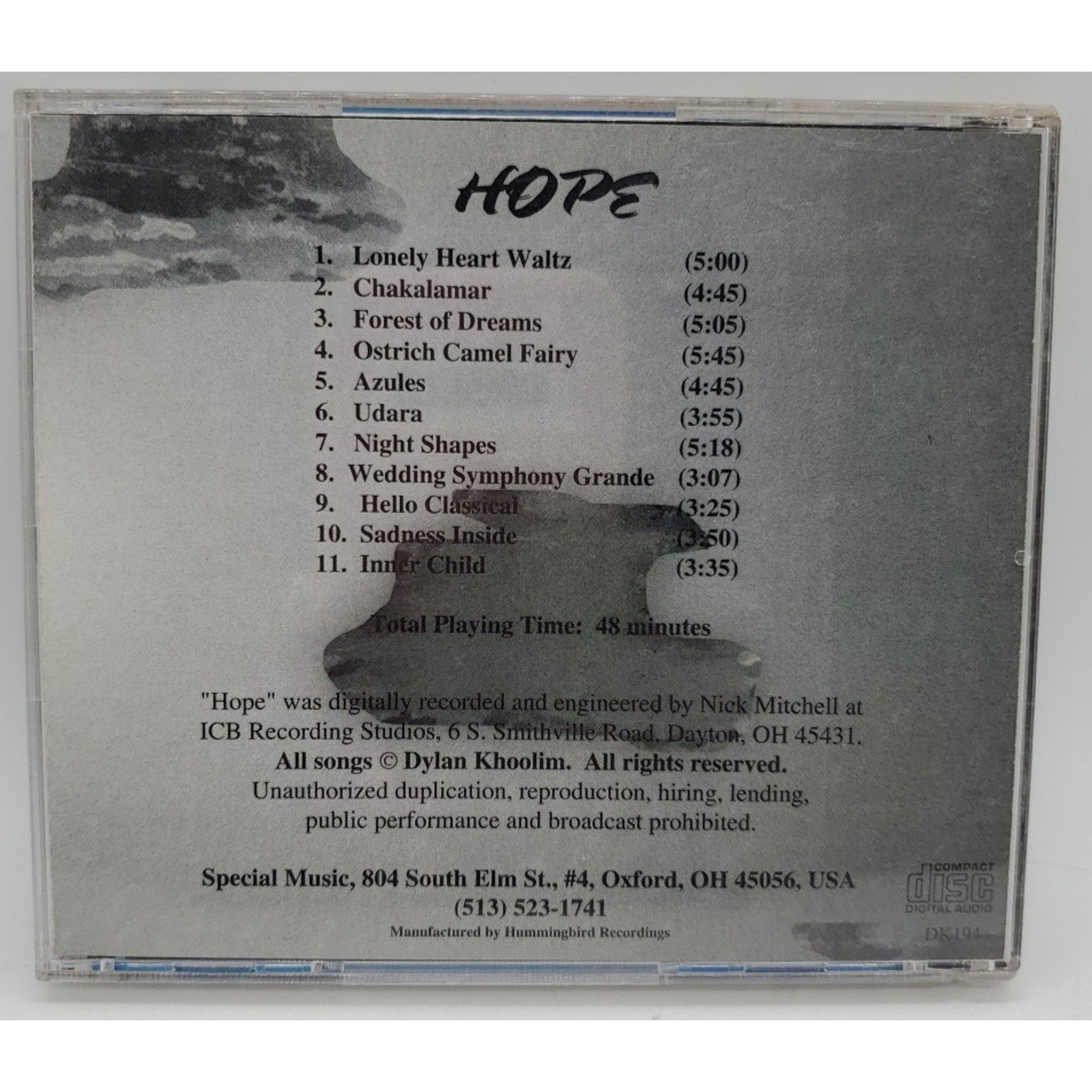 Hope Dylan Khoolim (CD)