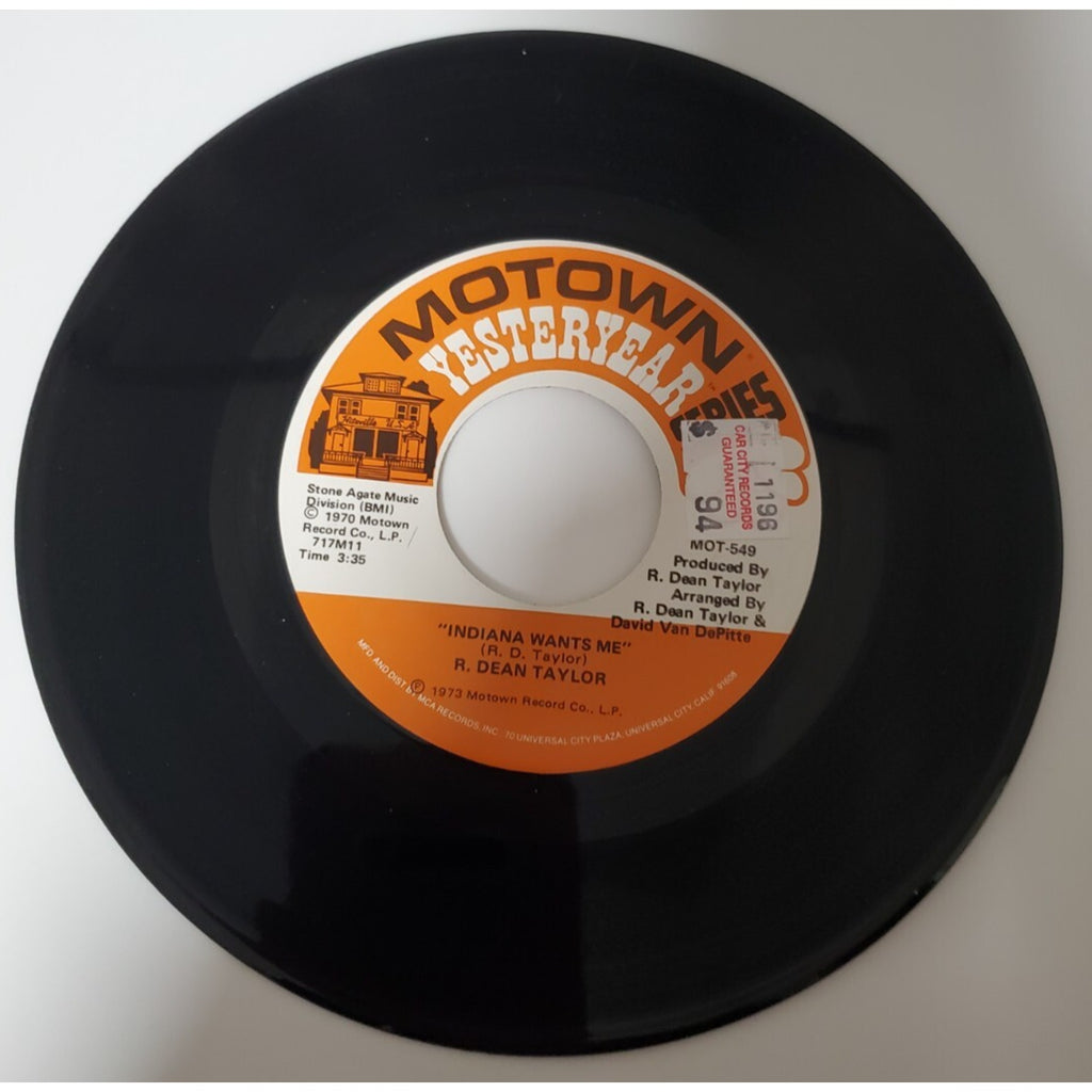 R Dean Taylor - Gotta See Jane - 45RPM Record - Singles