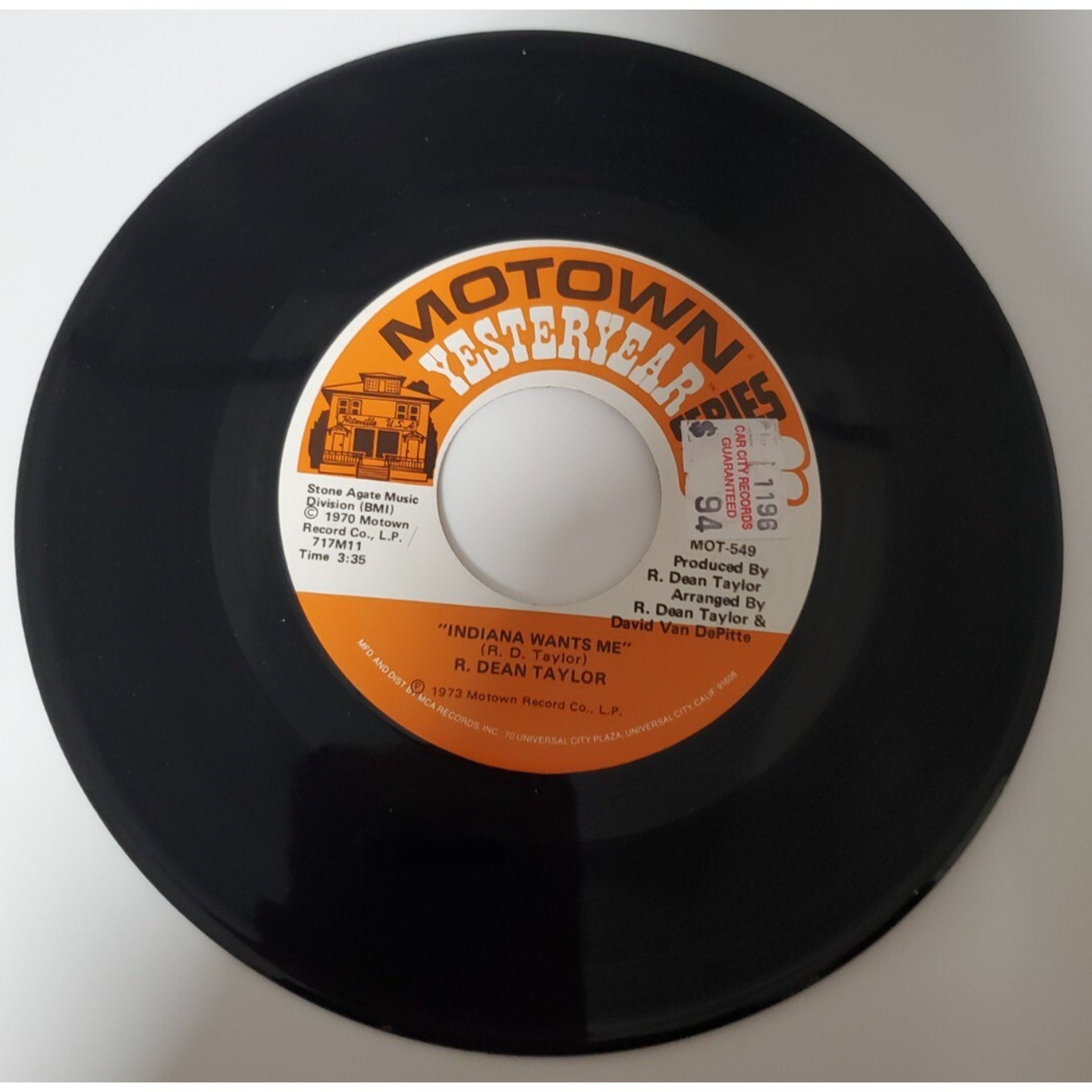 R Dean Taylor - Gotta See Jane - 45RPM Record - Singles