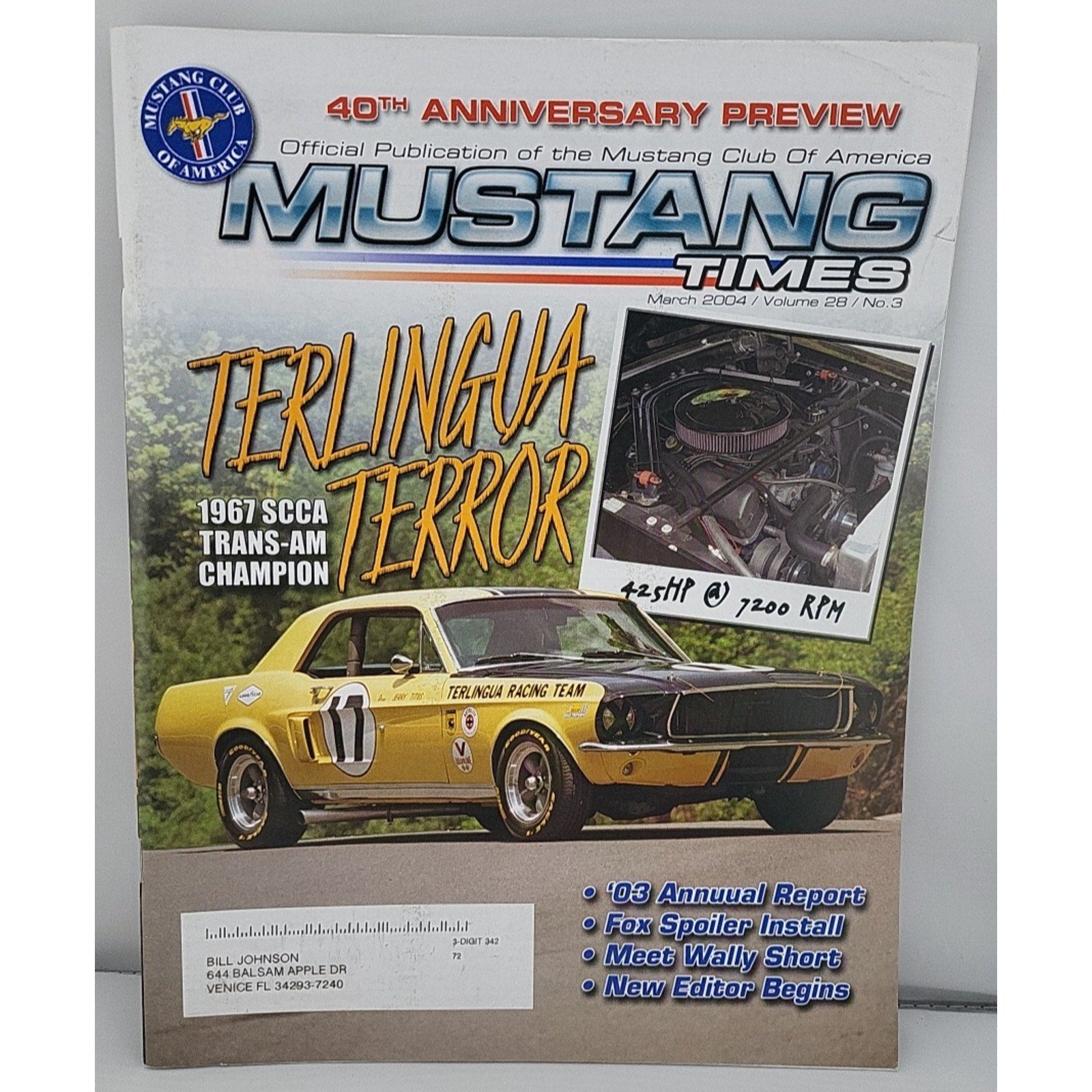 Mustang Times March 2004 Volume 28 #3 Magazine