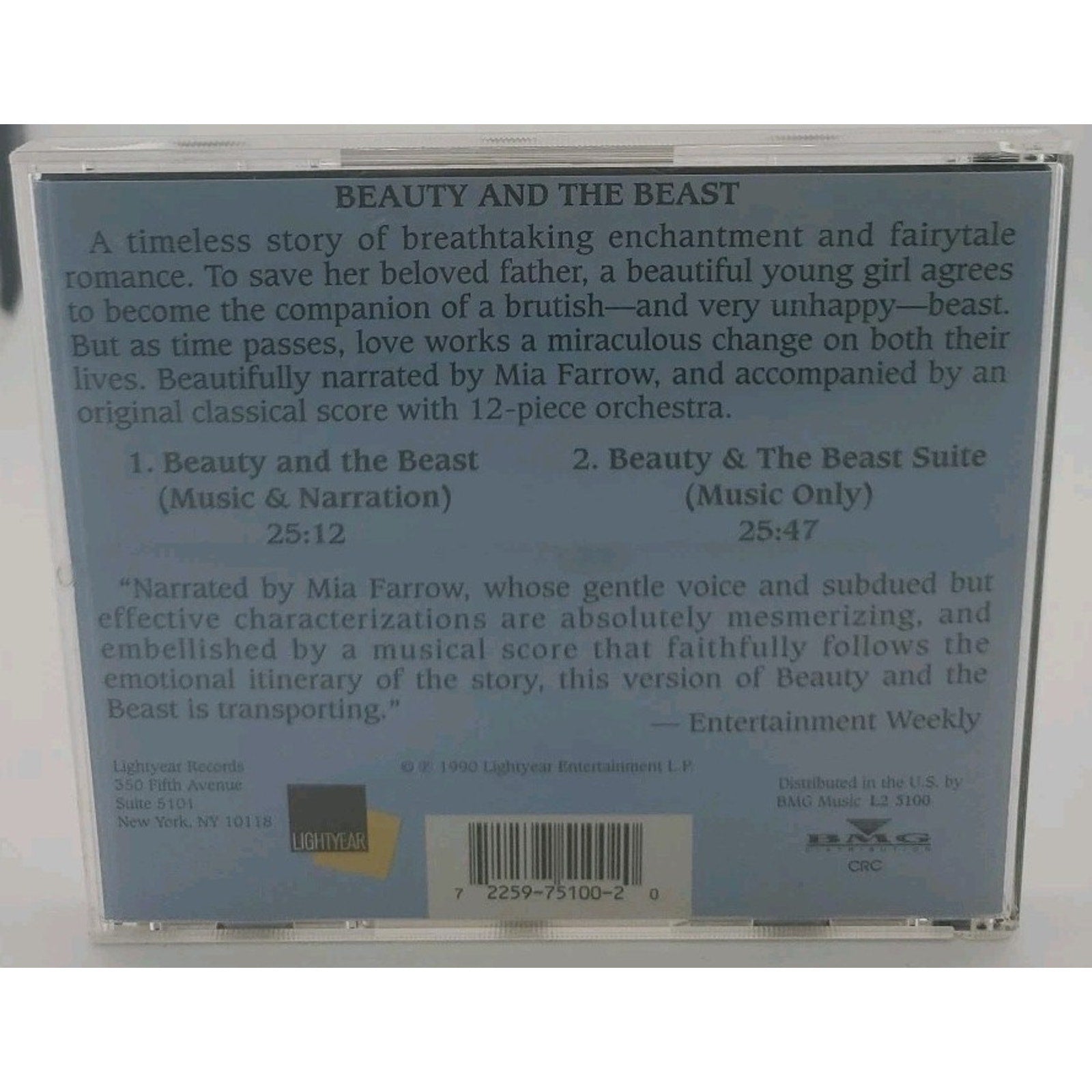 Beauty & the Beast [Long Box] by Mia Farrow (CD, May-1997, Lightyear)