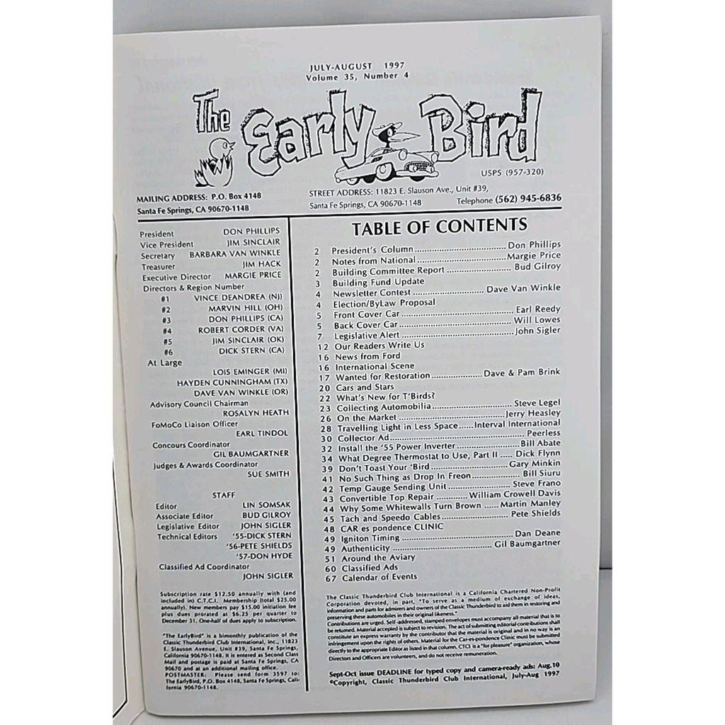 Early Bird July- August 1997