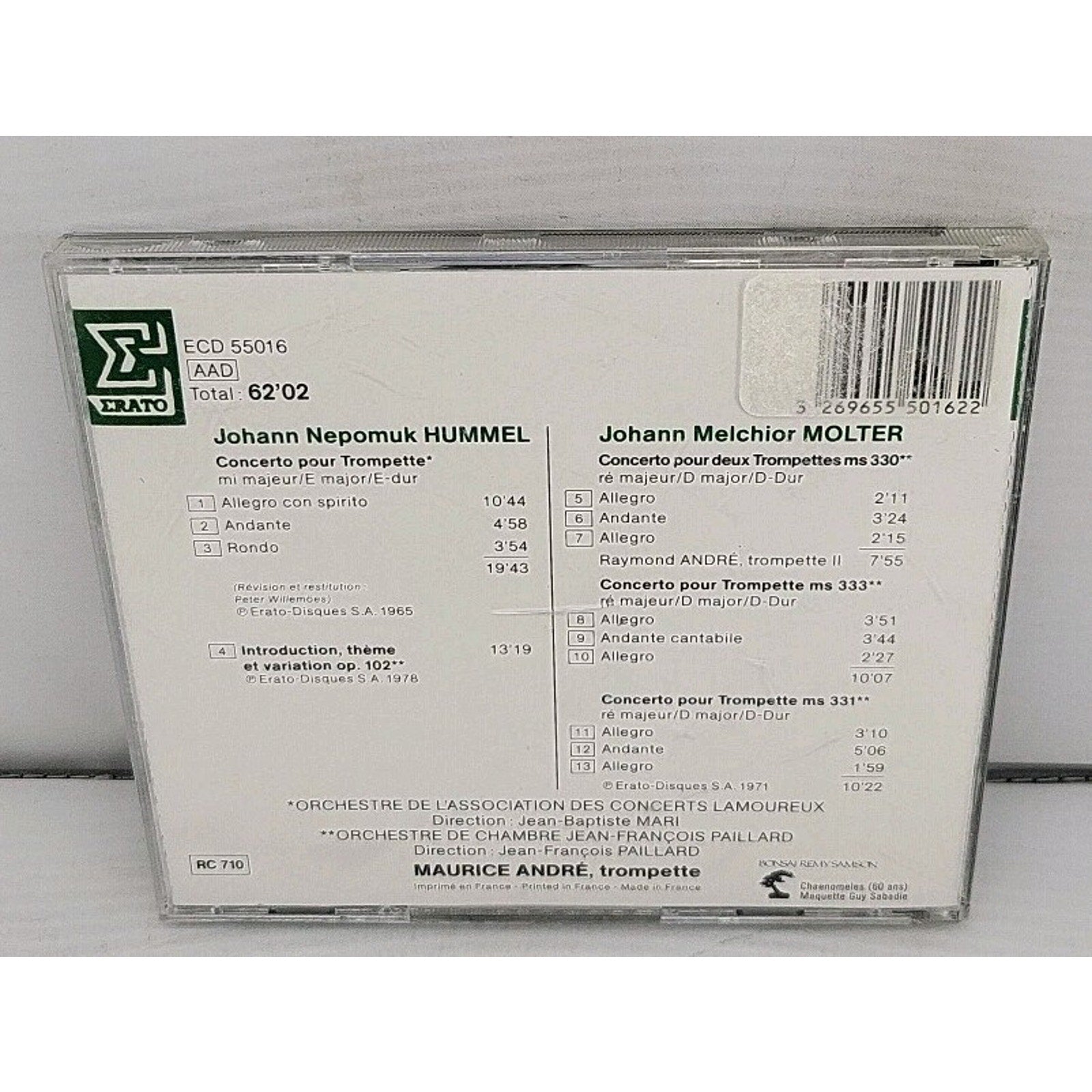 Maurice Andre/Hummel Moulter CD