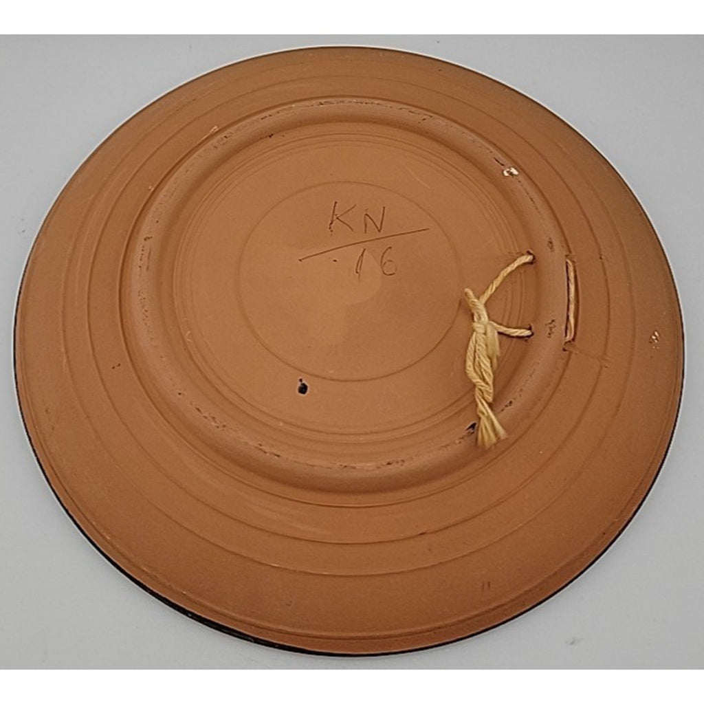 Small Hand Painted Athens Greece Dish Clay Terracotta