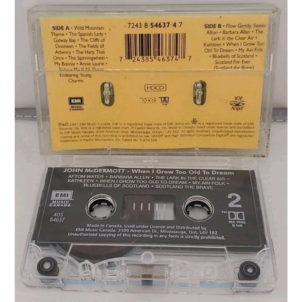 John McDermott "When I Grow Too Old To Dream" Cassette Tape