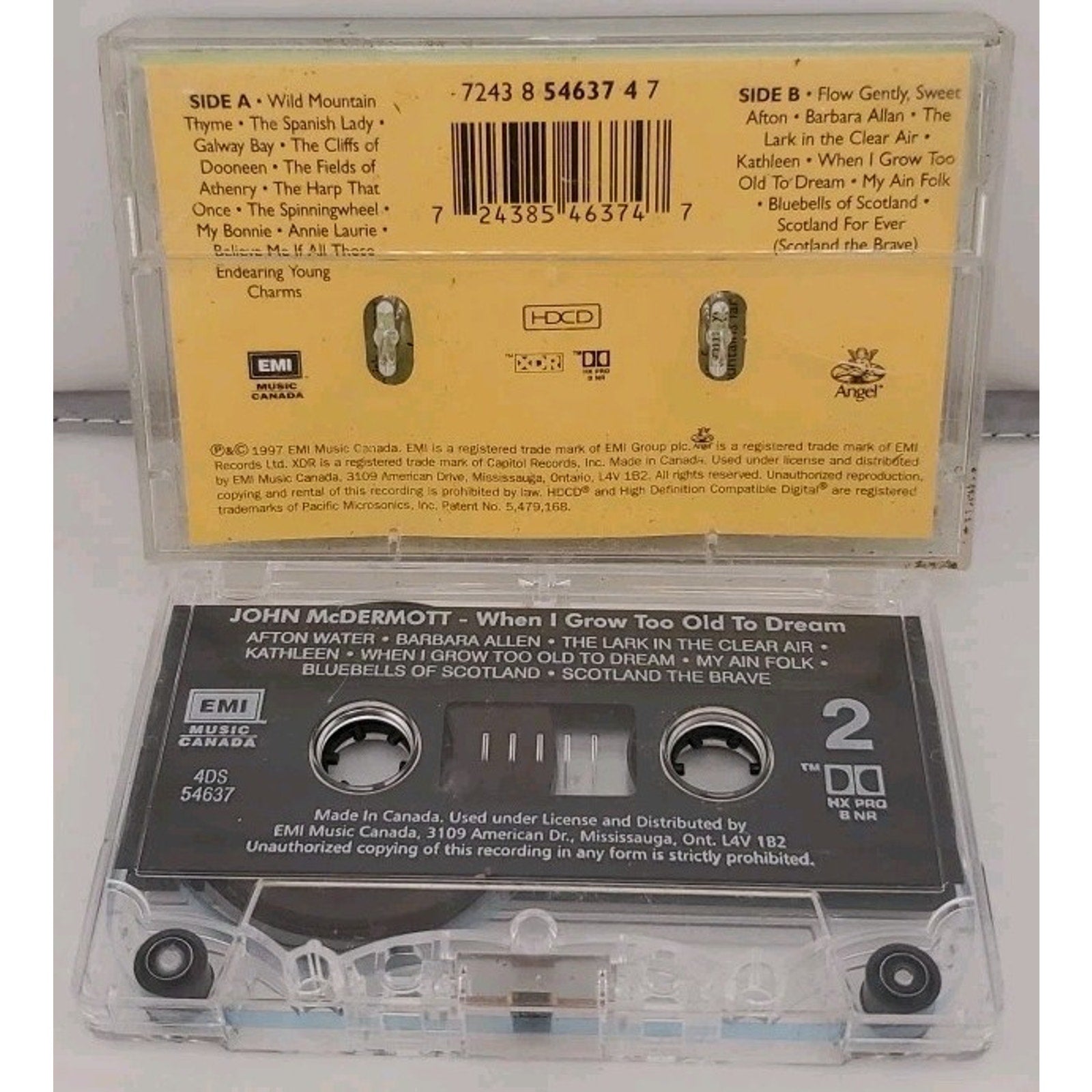 John McDermott "When I Grow Too Old To Dream" Cassette Tape