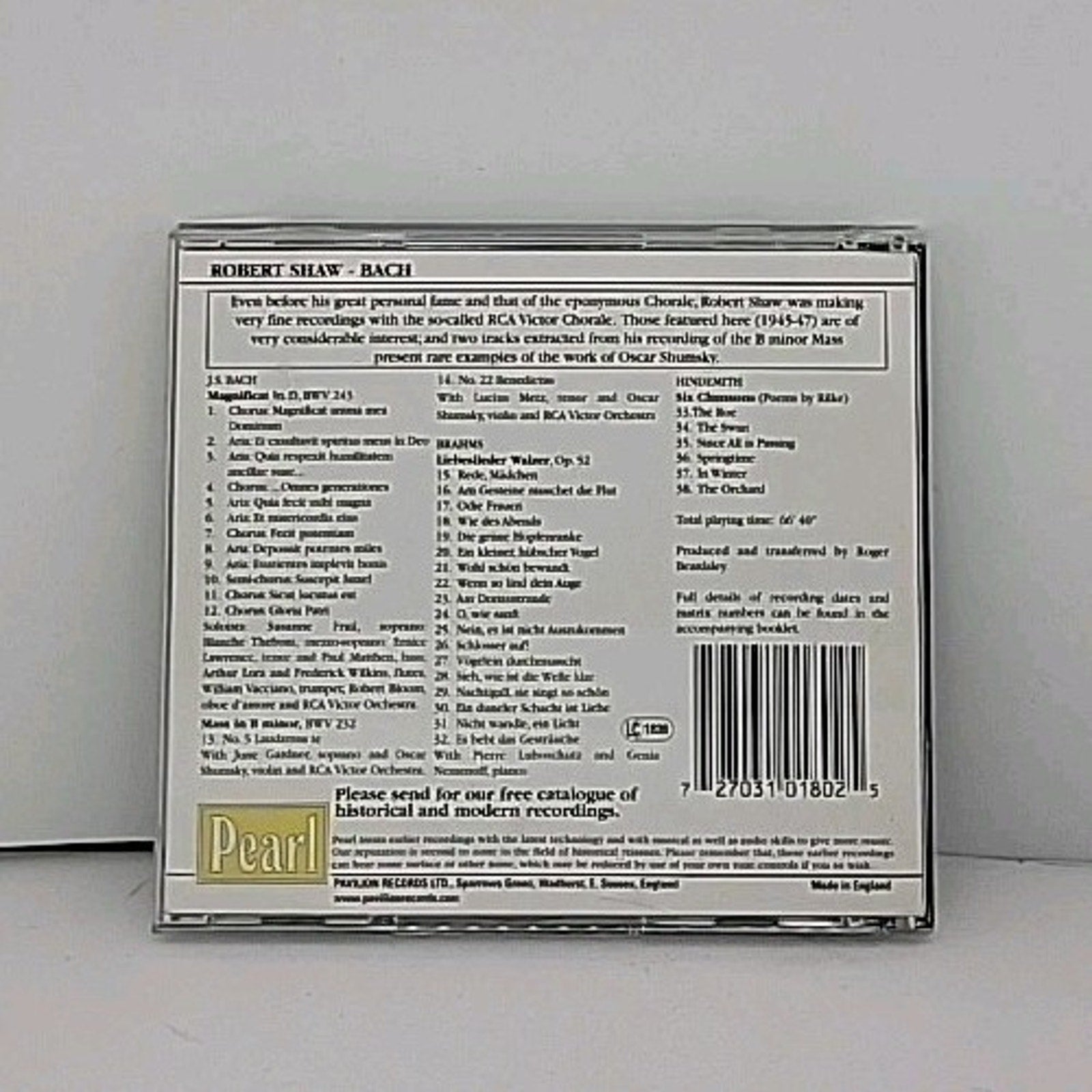 Magnificat: Mass & (Bm) /Liebeslieder Waltzes/& by Robert Shaw (CD, 2002)