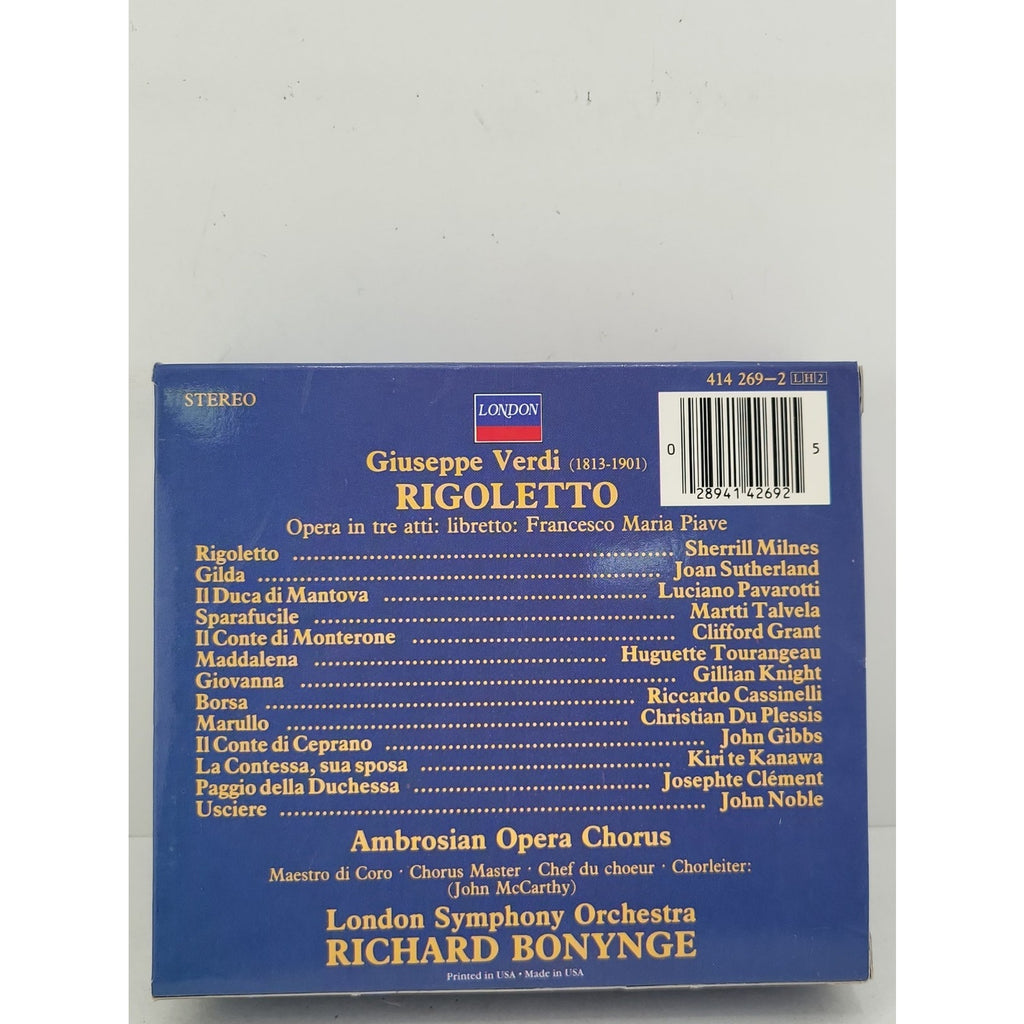 Rigoletto by Joan Sutherland (CD, 1990)