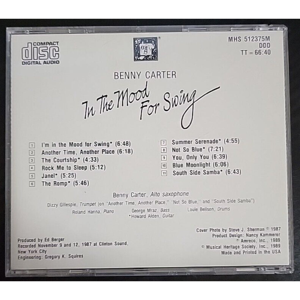 Benny Carter In The Mood For Swing (CD)