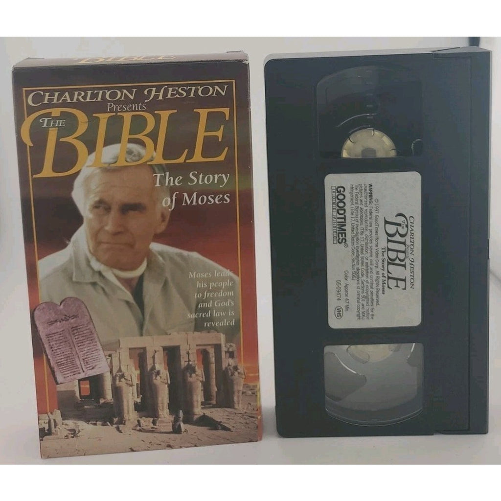 Charlton Heston Presents The Bible: The Story of Moses (VHS 1993)