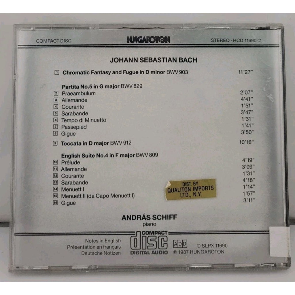 J.S. Bach, András Schiff - Piano Music (CD)