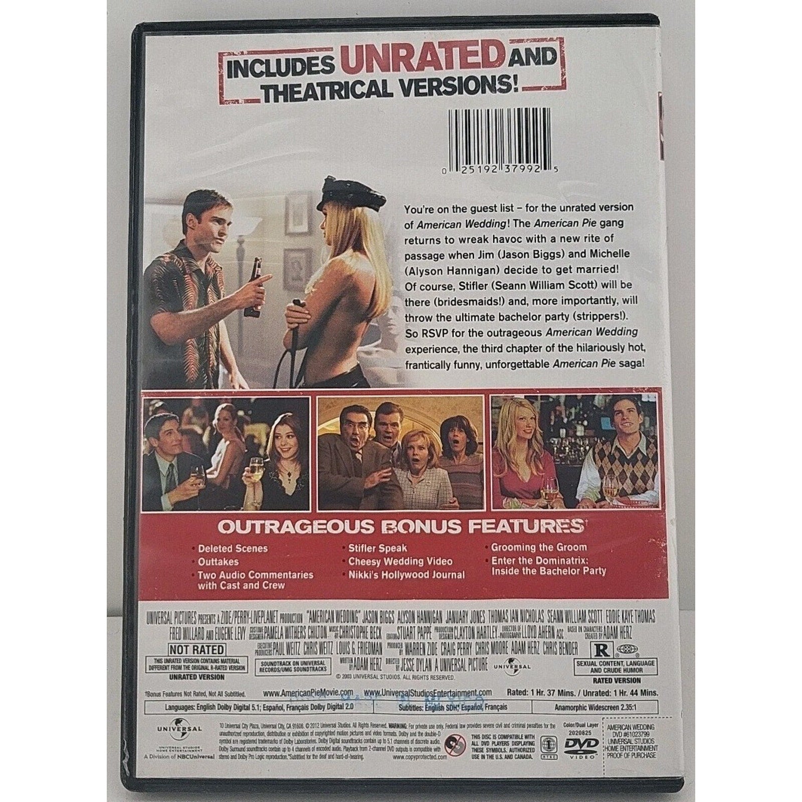 American Wedding (DVD, 2003)