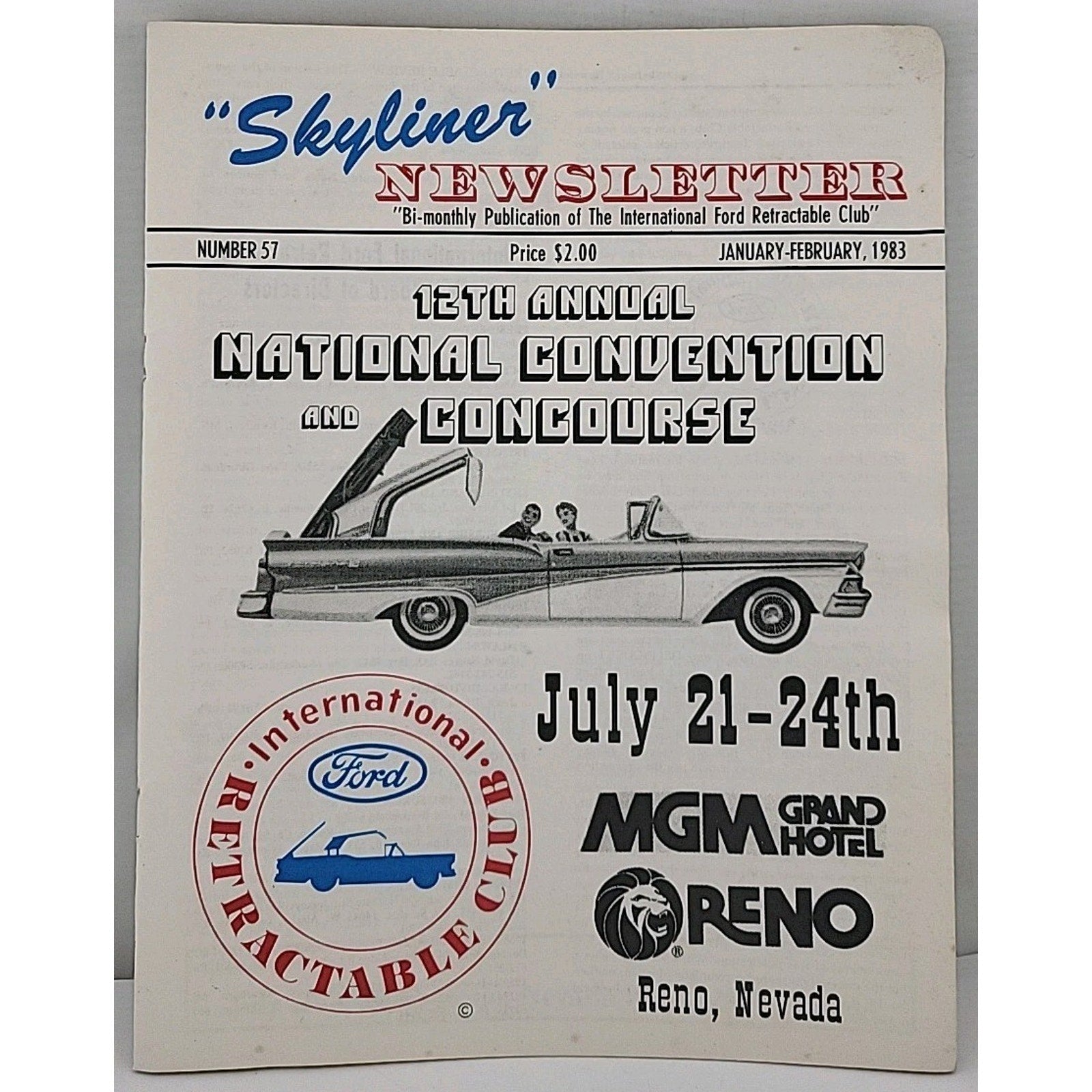 Skyliner Newsletter - January-February 1983 Number 57