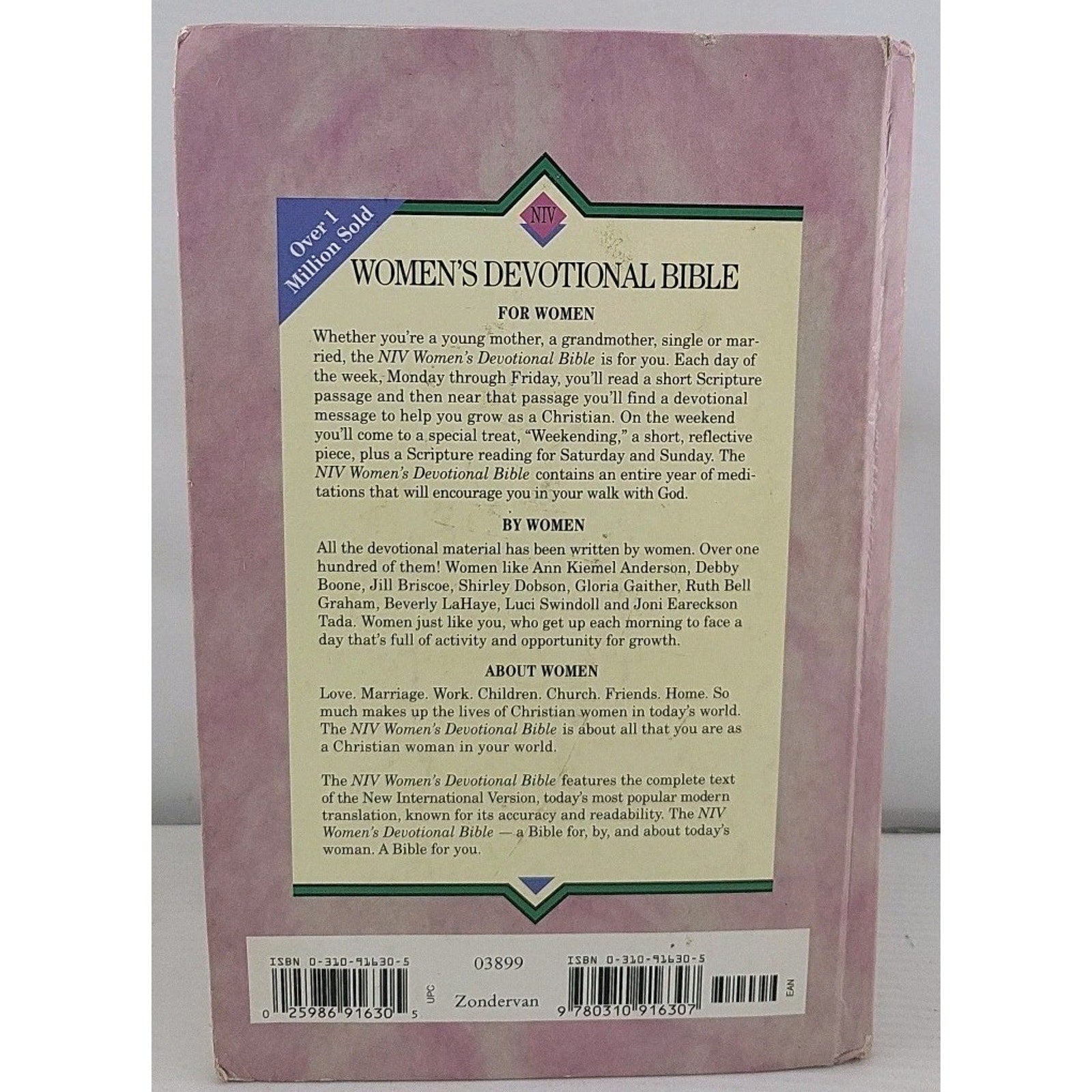 Women's Devotional Bible New International Version Hardcover 1994 Zondervan