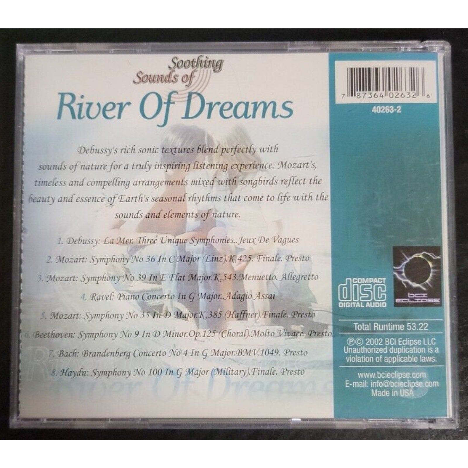Soothing Sounds of River of Dreams by Music for Relaxation (CD, Oct-2002,...