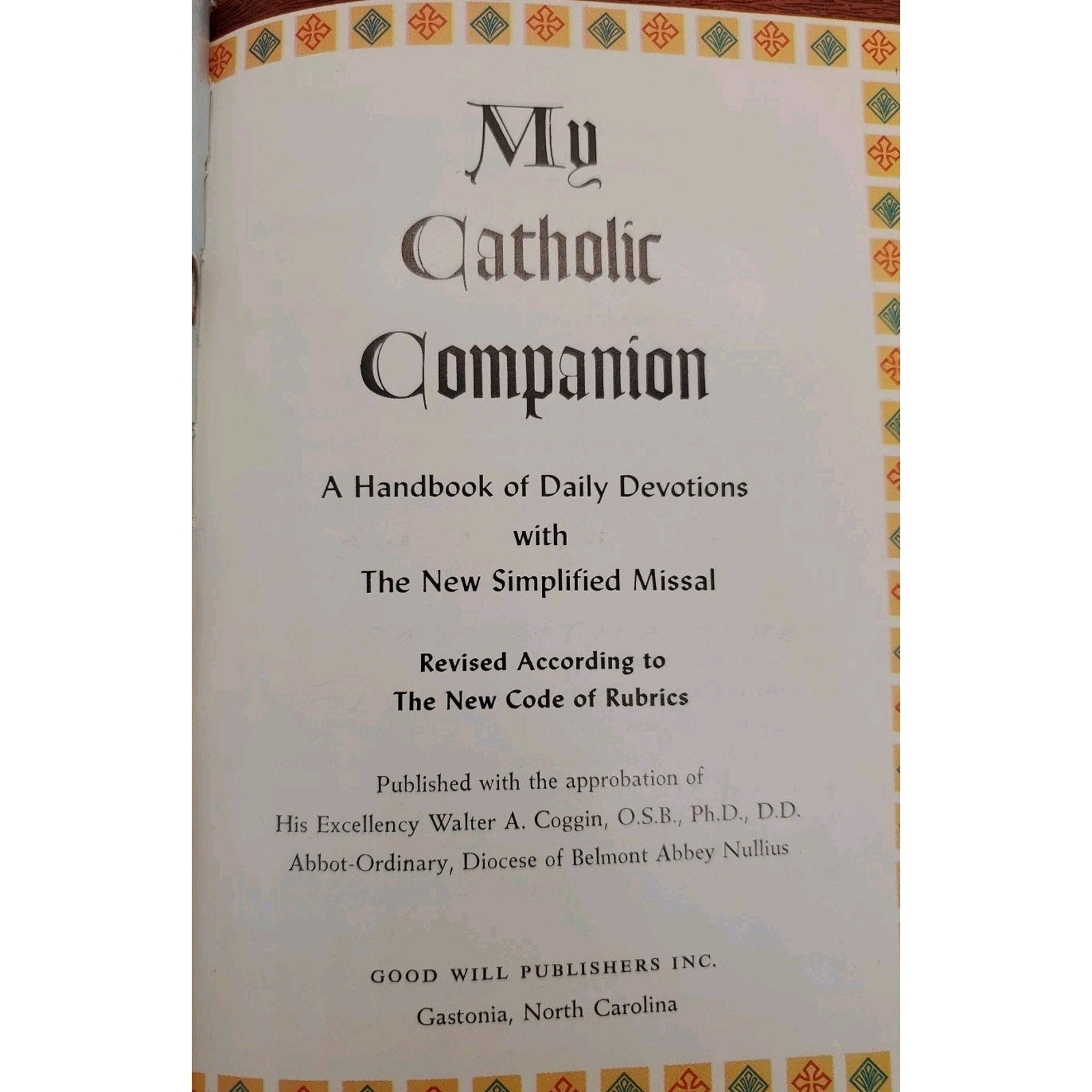 My Catholic Companion: A Handbook of Daily Devotions with Missal 1961Red Leather