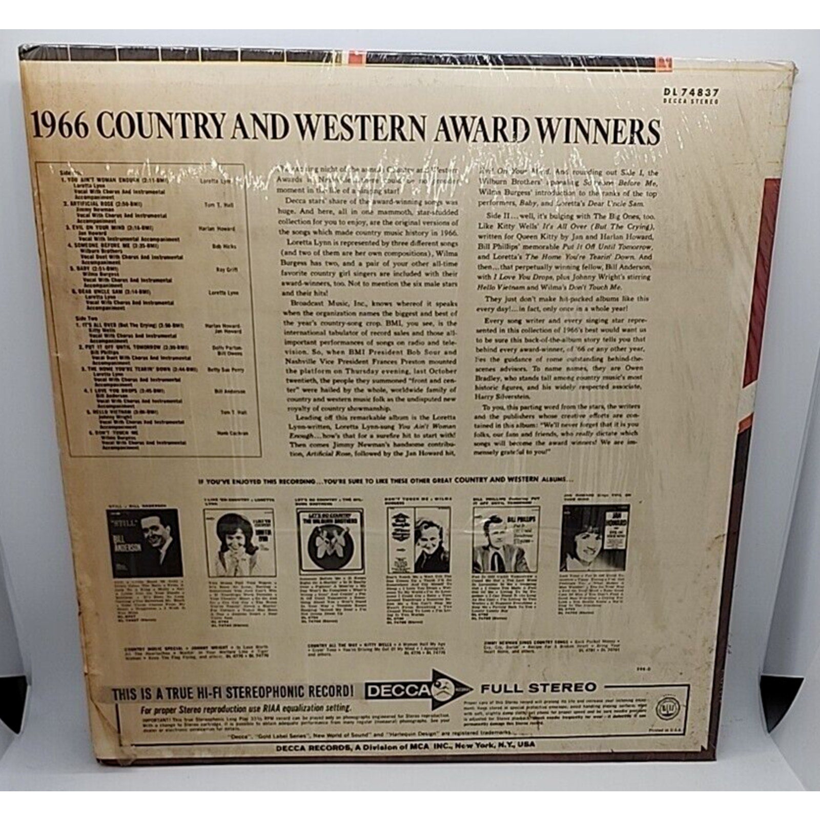 1966 Country & Western Award Winners (Record)