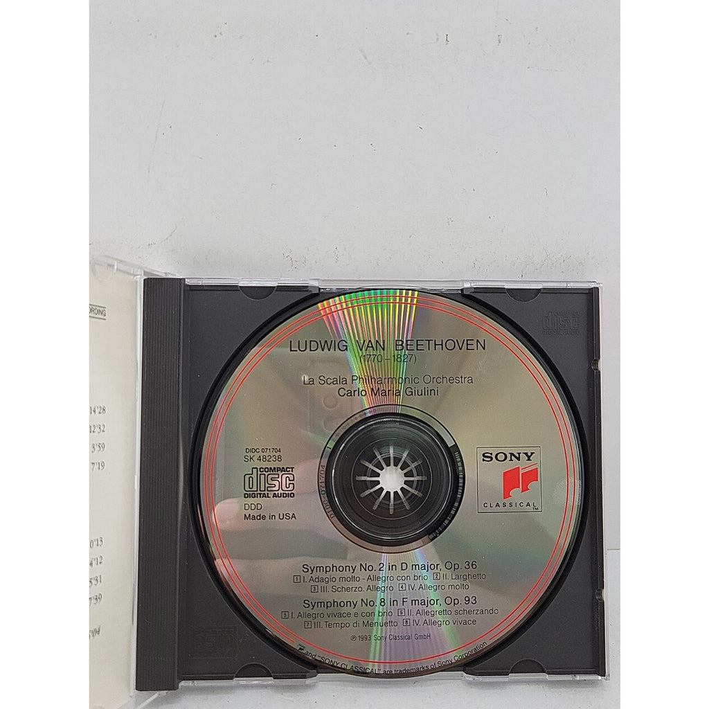 Symphonies 2 & 8 by Beethoven / Giulini / La Scala (CD, 2008)
