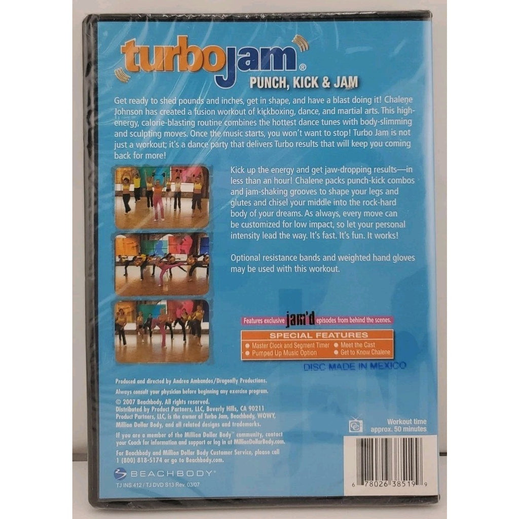 Turbo Jam: Punch Kick & Jam - DVD By Chalene Johnson *Brand New*