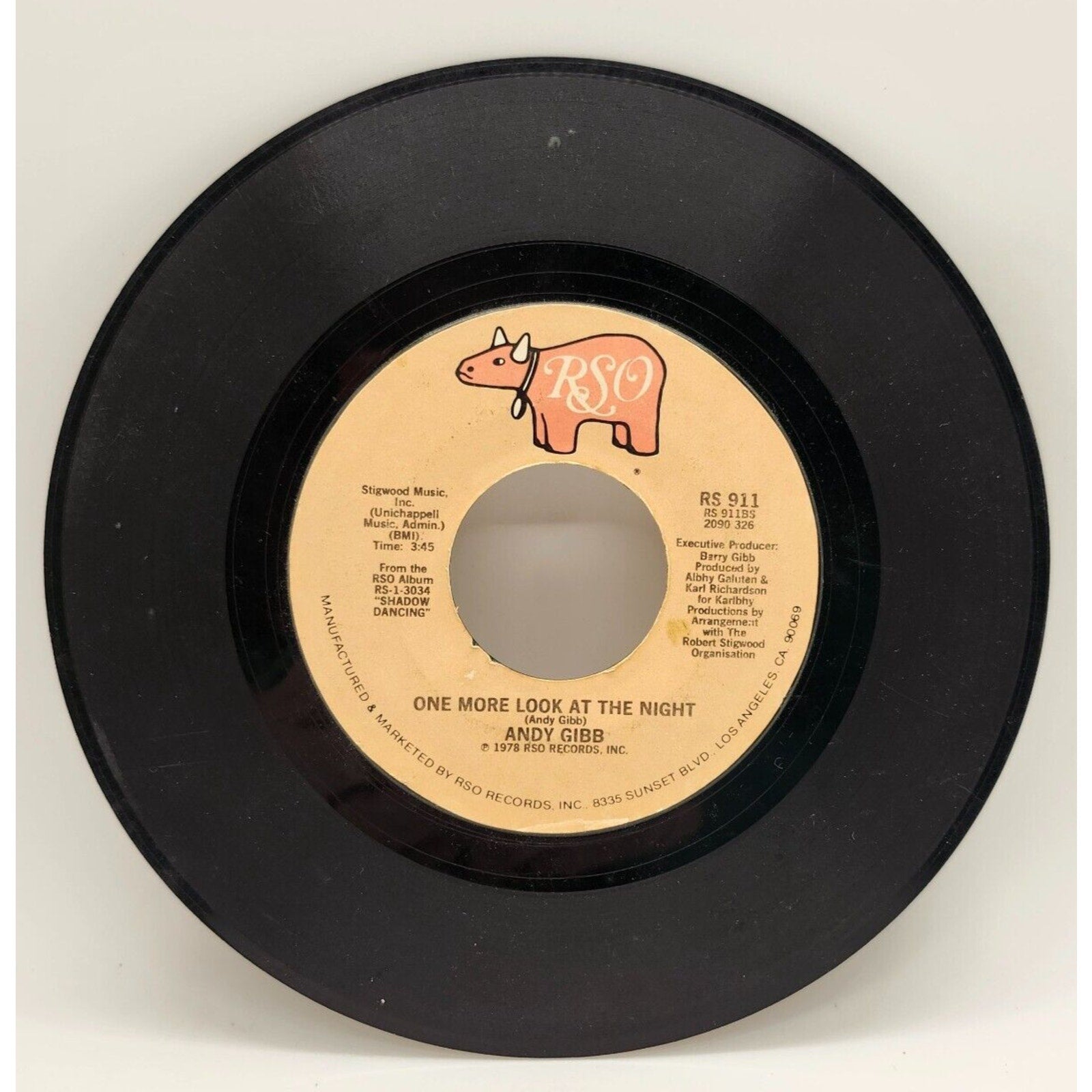Don't Throw It All Away / One More Look at The Night by Andy Gibb (Record)