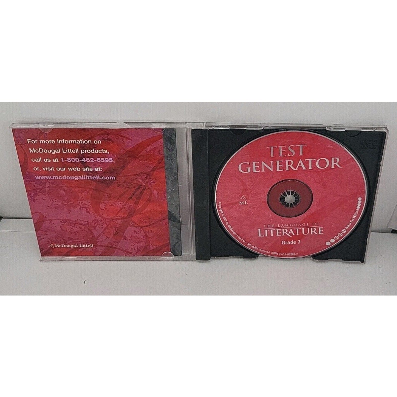 Language of Literature : Test Generator Grade 7 by McDougal Litte (2001, CD-ROM)