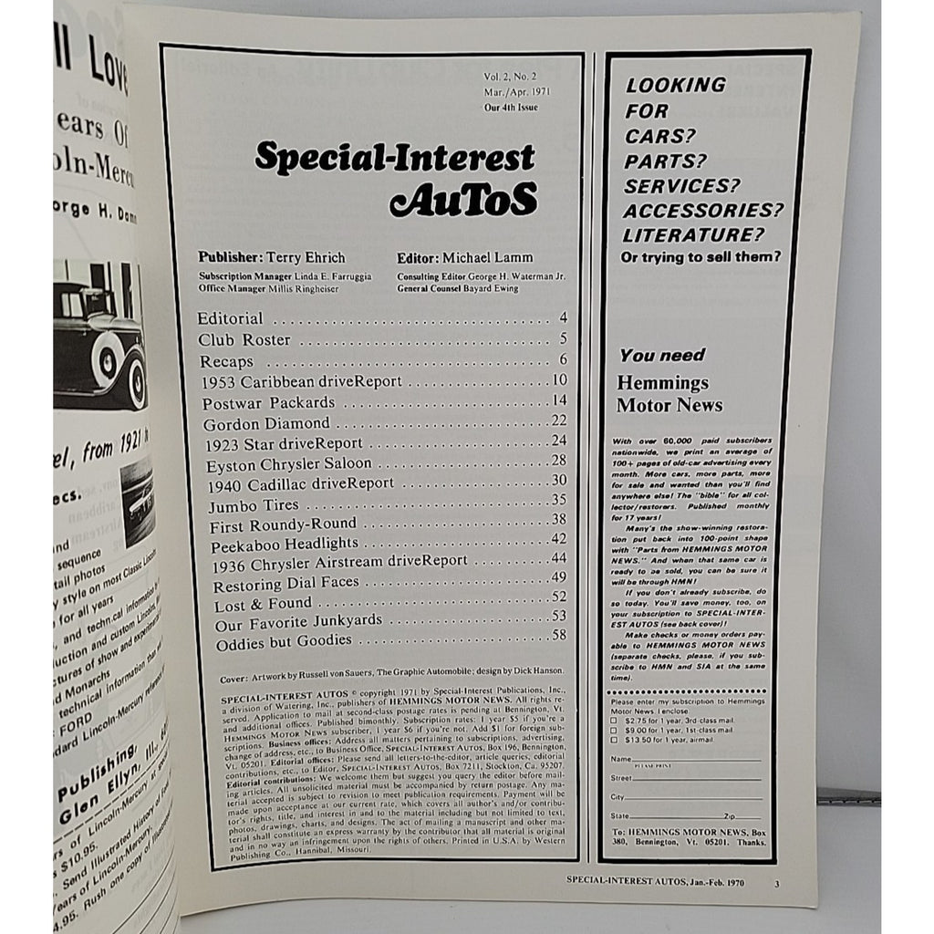 Special Interest Autos Mar/Apr 1971
